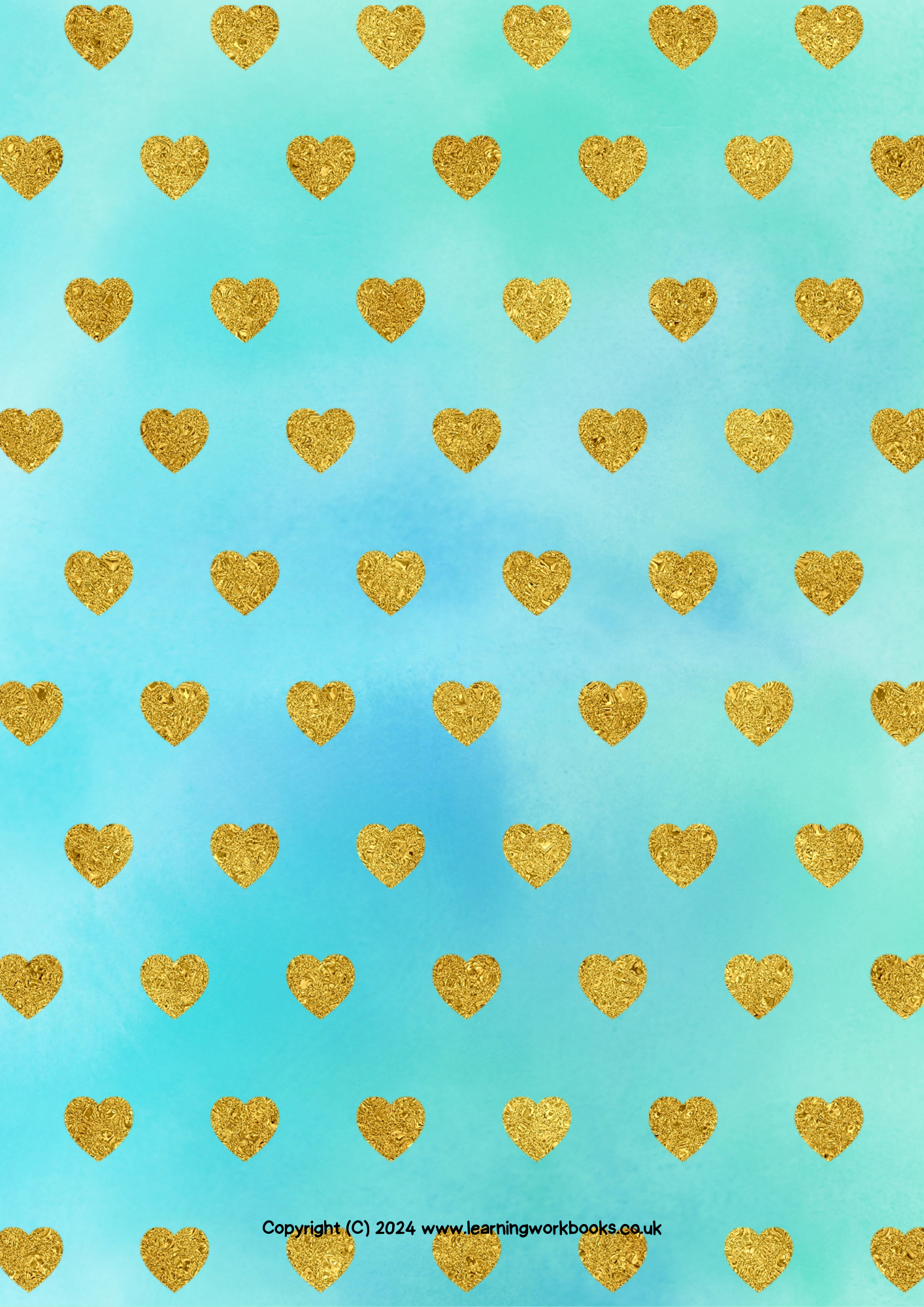Gold Heart Gratitude Journal 5 (downloadable digital product)