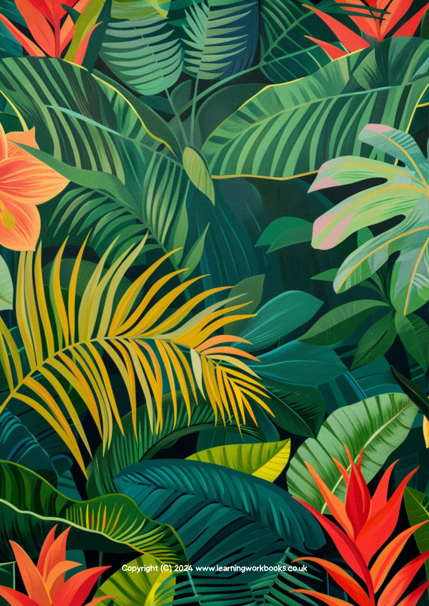 Jungle Patterns Gratitude Journal 10 (downloadable digital product)