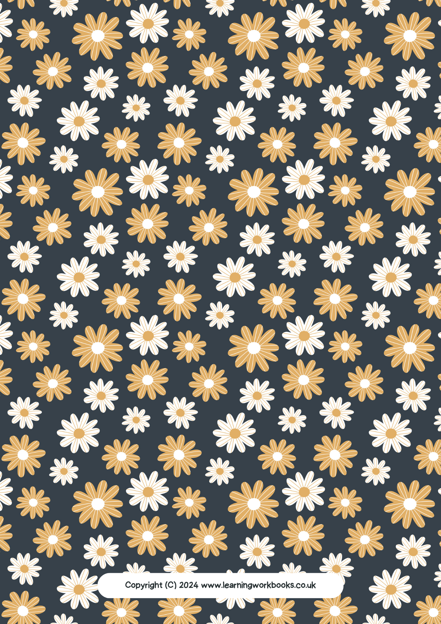 Blooming Flowers Notebook 1 - A4 Lined Notebook (downloadable digital product)