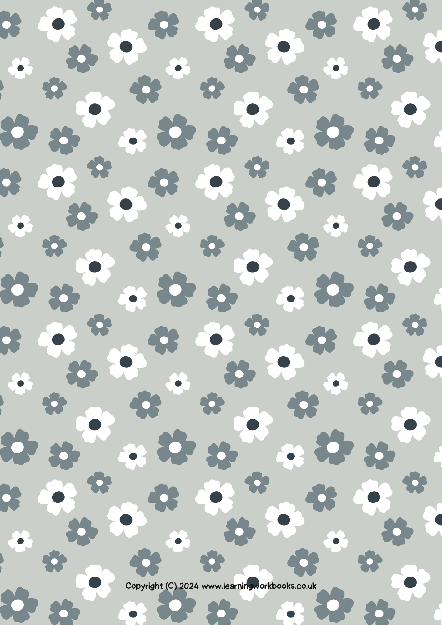Blooming Flowers Notebook 3 - A4 Lined Notebook (downloadable digital product)