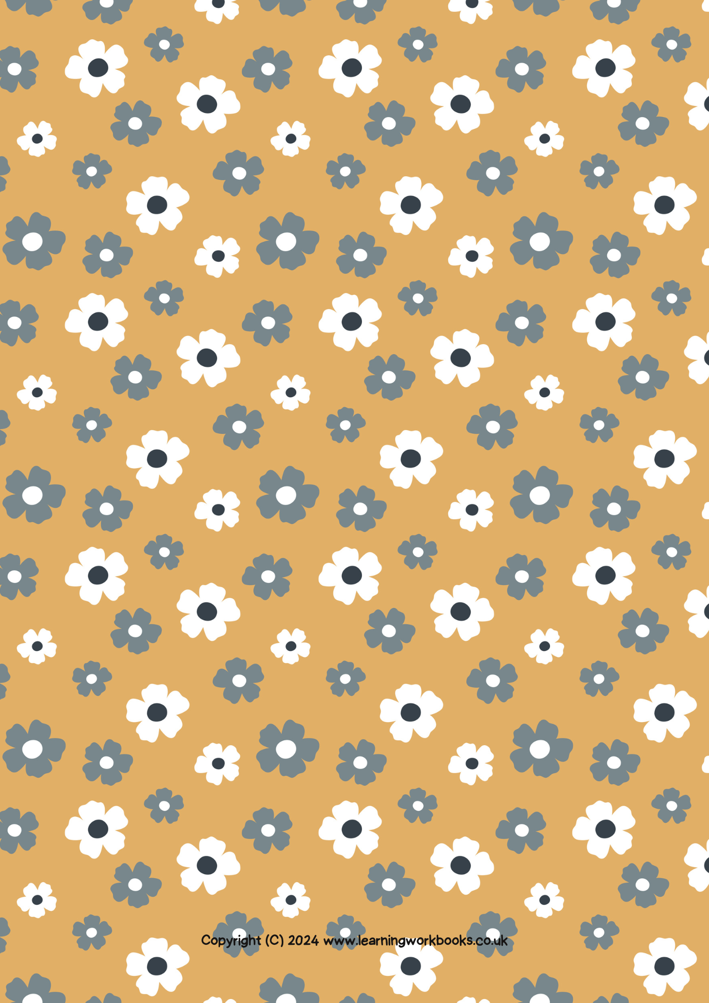 Blooming Flowers Notebook 5 - A4 Lined Notebook (downloadable digital product)