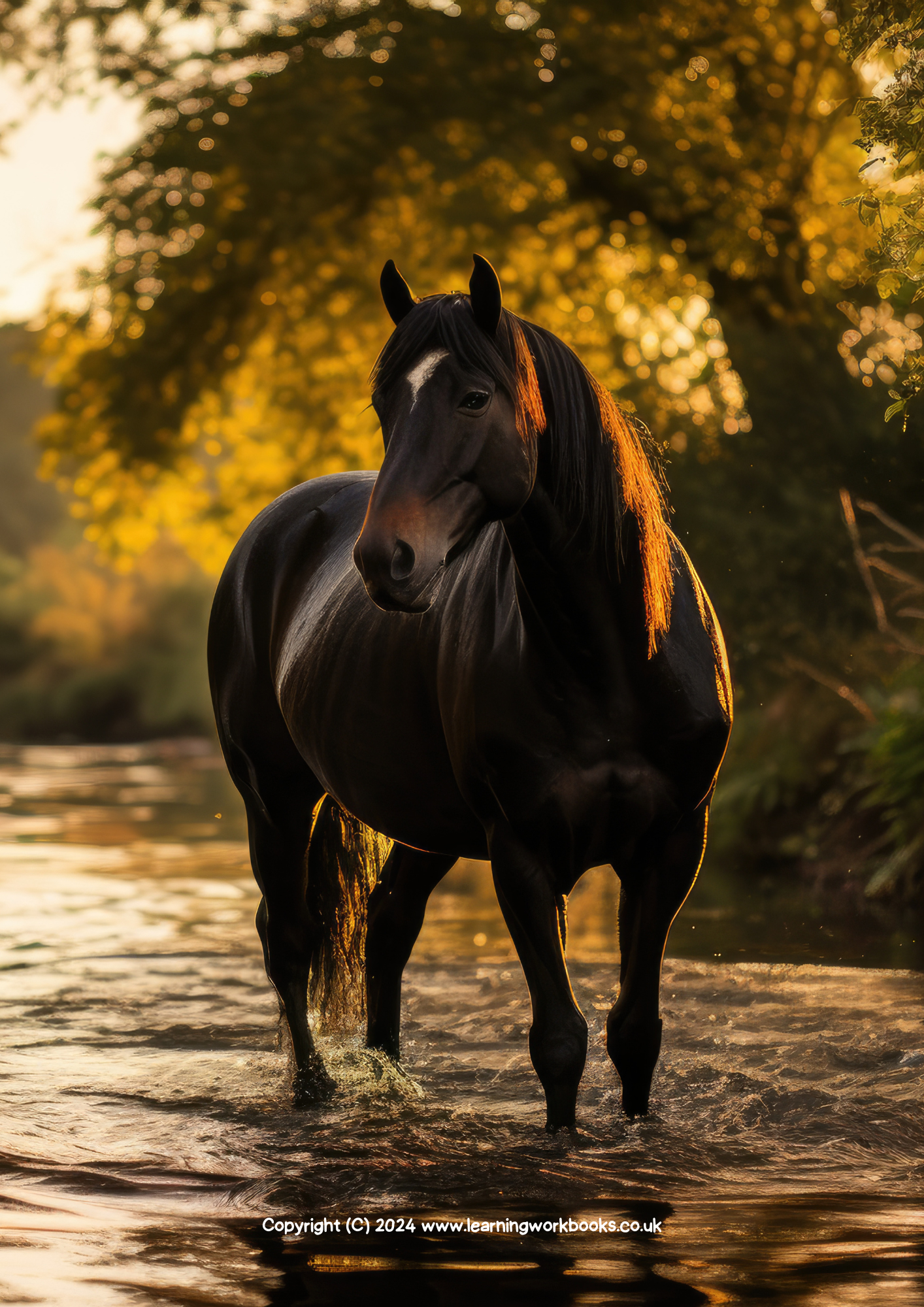 Horse A4 Lined Notebook 28 (downloadable digital product)