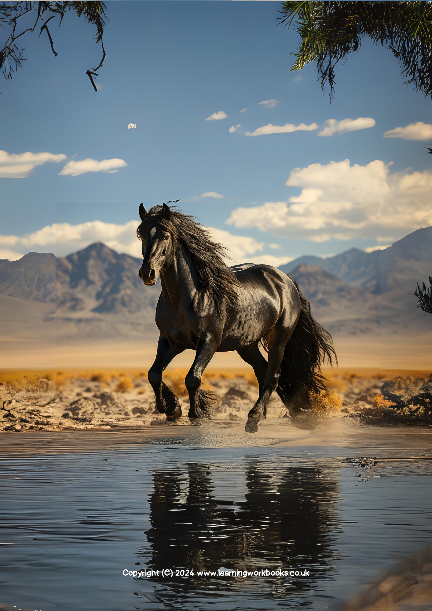 Horse A4 Lined Notebook 18 (downloadable digital product)