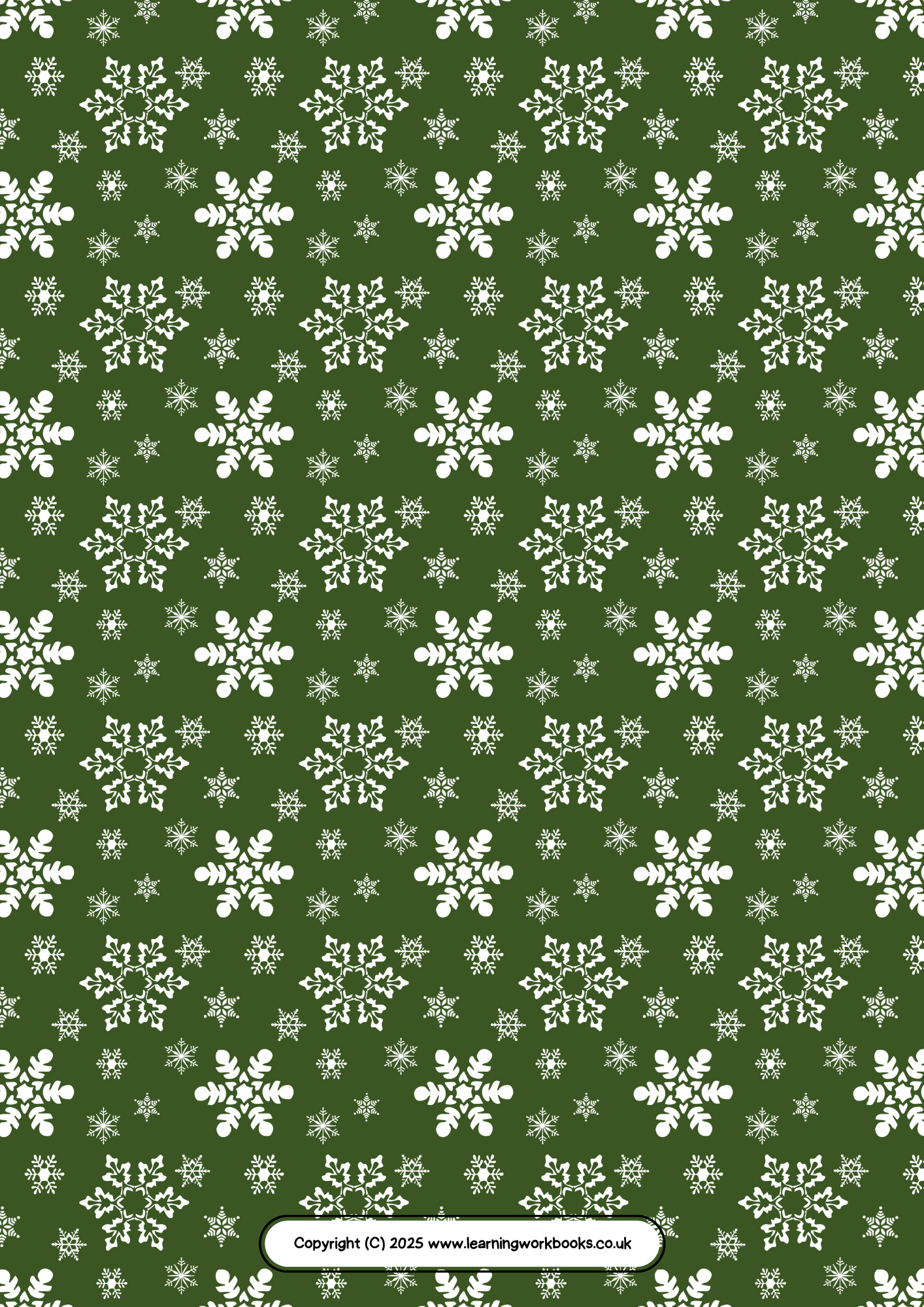 Snowflake A4 Lined Notebook 5 (downloadable digital product)