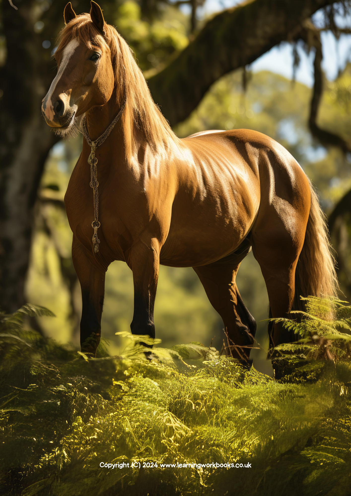 Horse A4 Lined Notebook 11 (downloadable digital product)