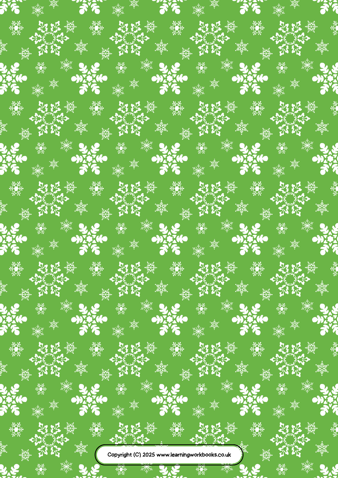 Snowflake A4 Lined Notebook 7 (downloadable digital product)