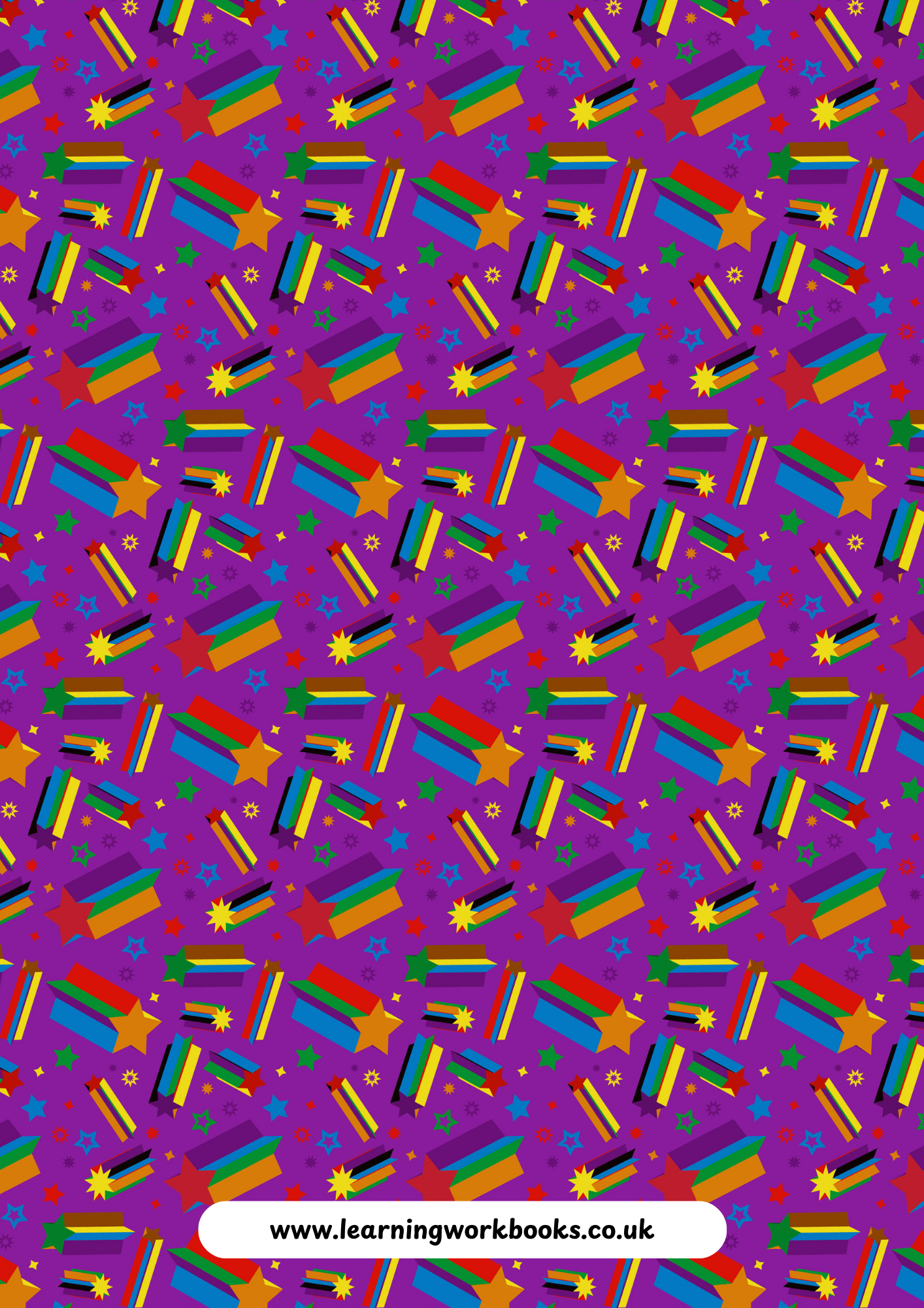 School Pattern 7mm Squared Notebook 19 (downloadable digital product)