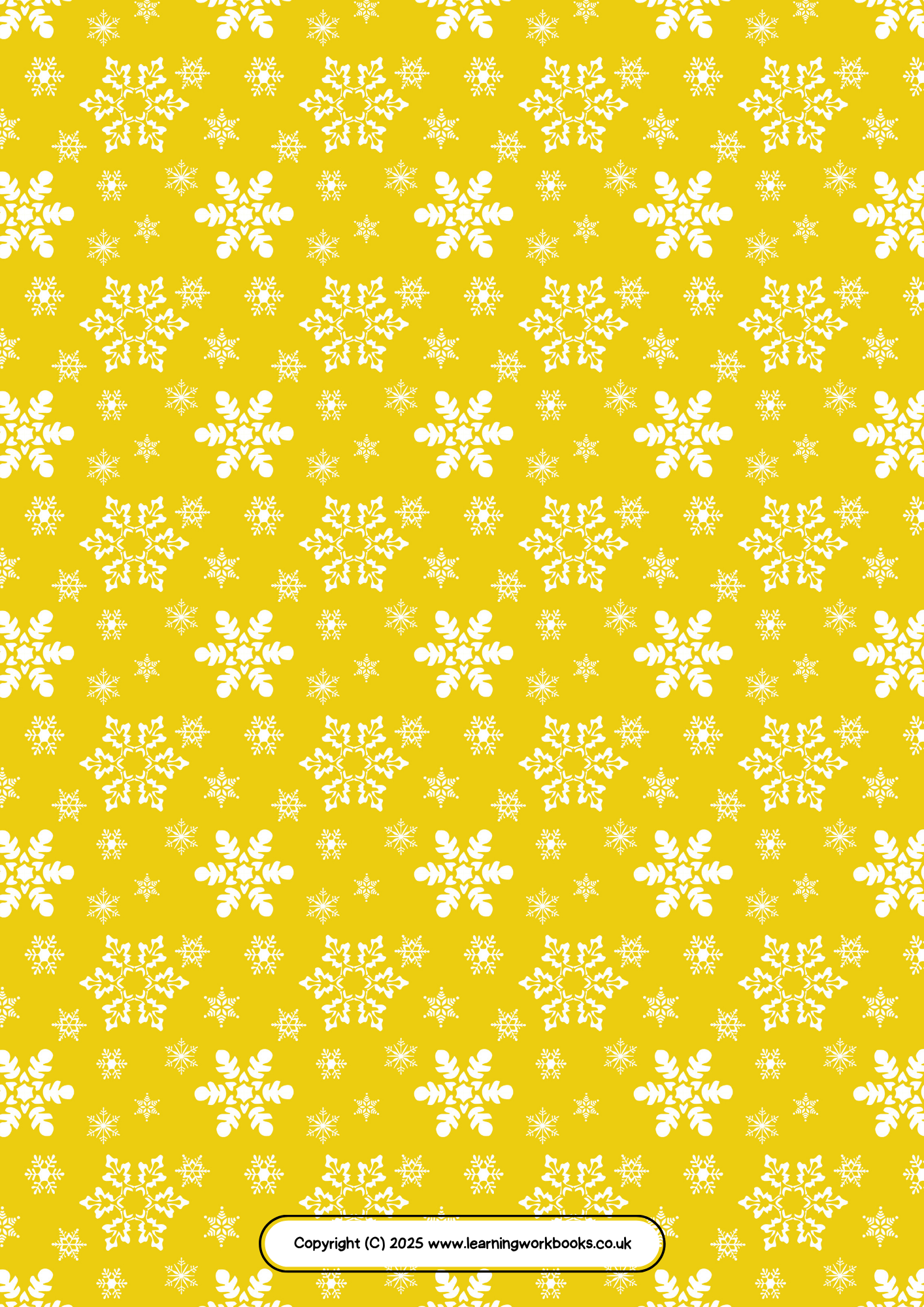 Snowflake A4 Lined Notebook 23 (downloadable digital product)