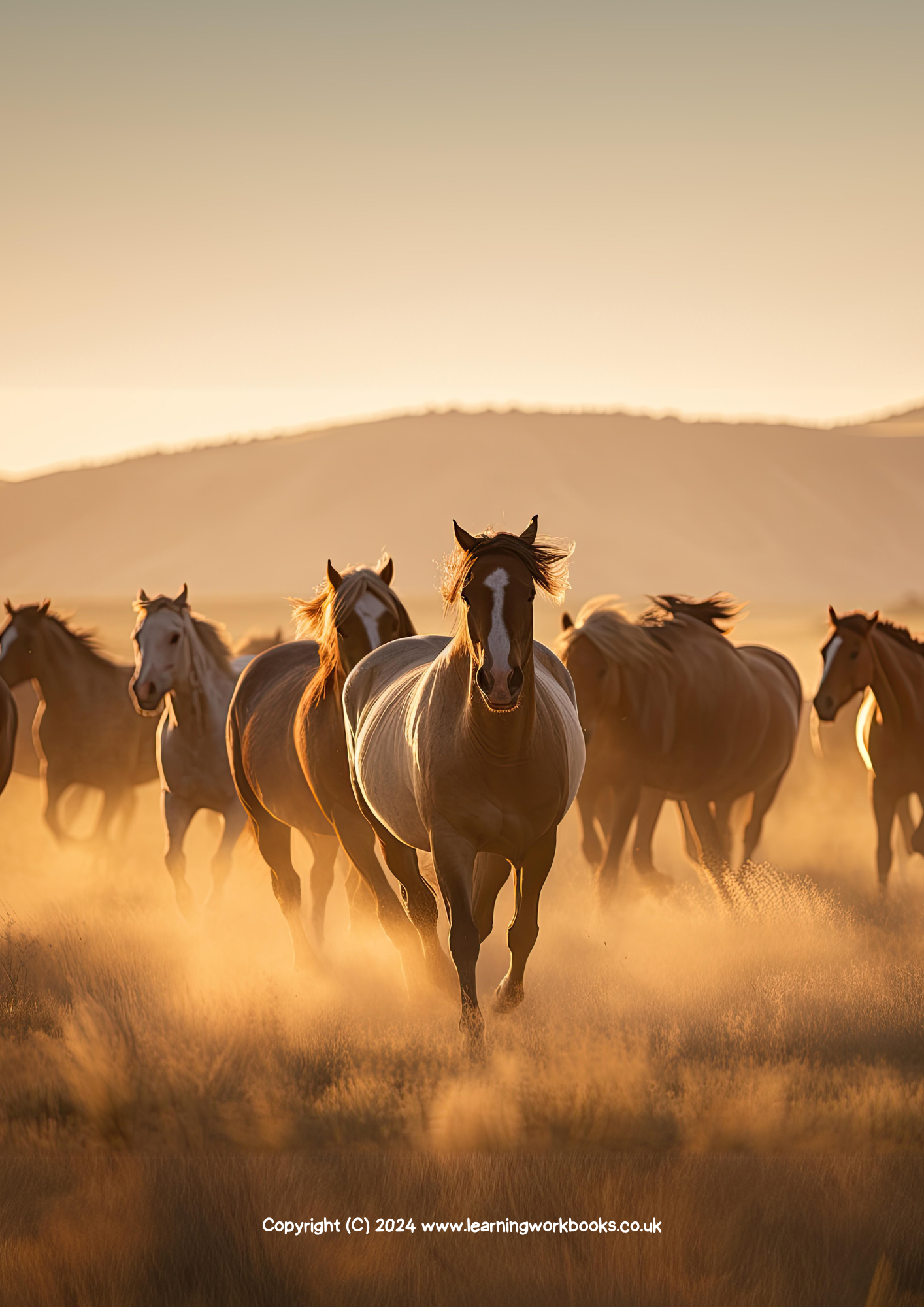 Horse A4 Lined Notebook 24 (downloadable digital product)