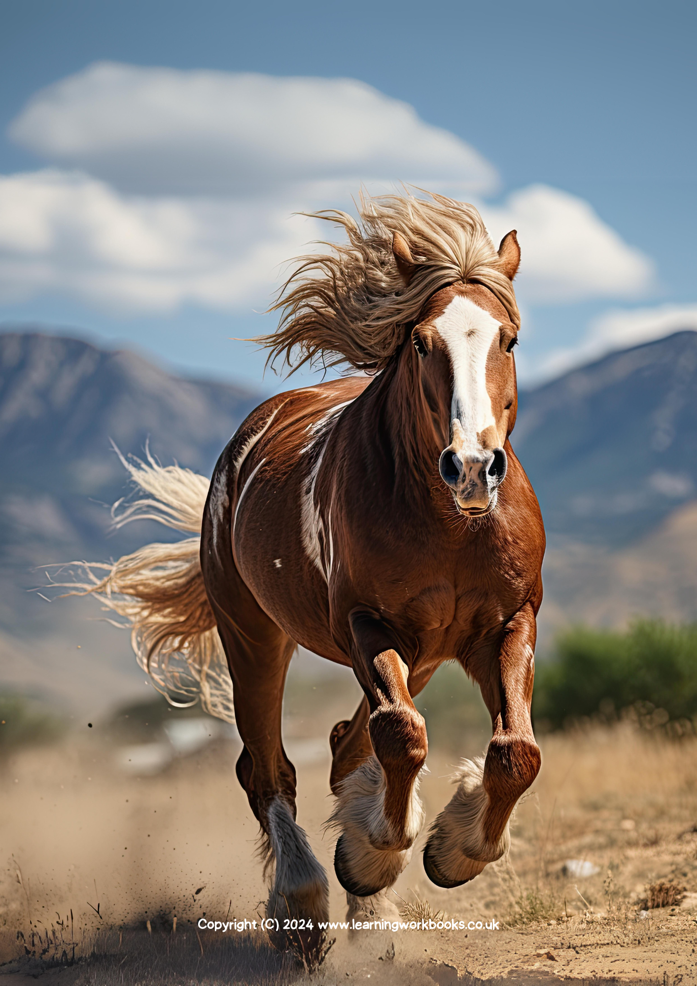 Horse A4 Lined Notebook 20 (downloadable digital product)