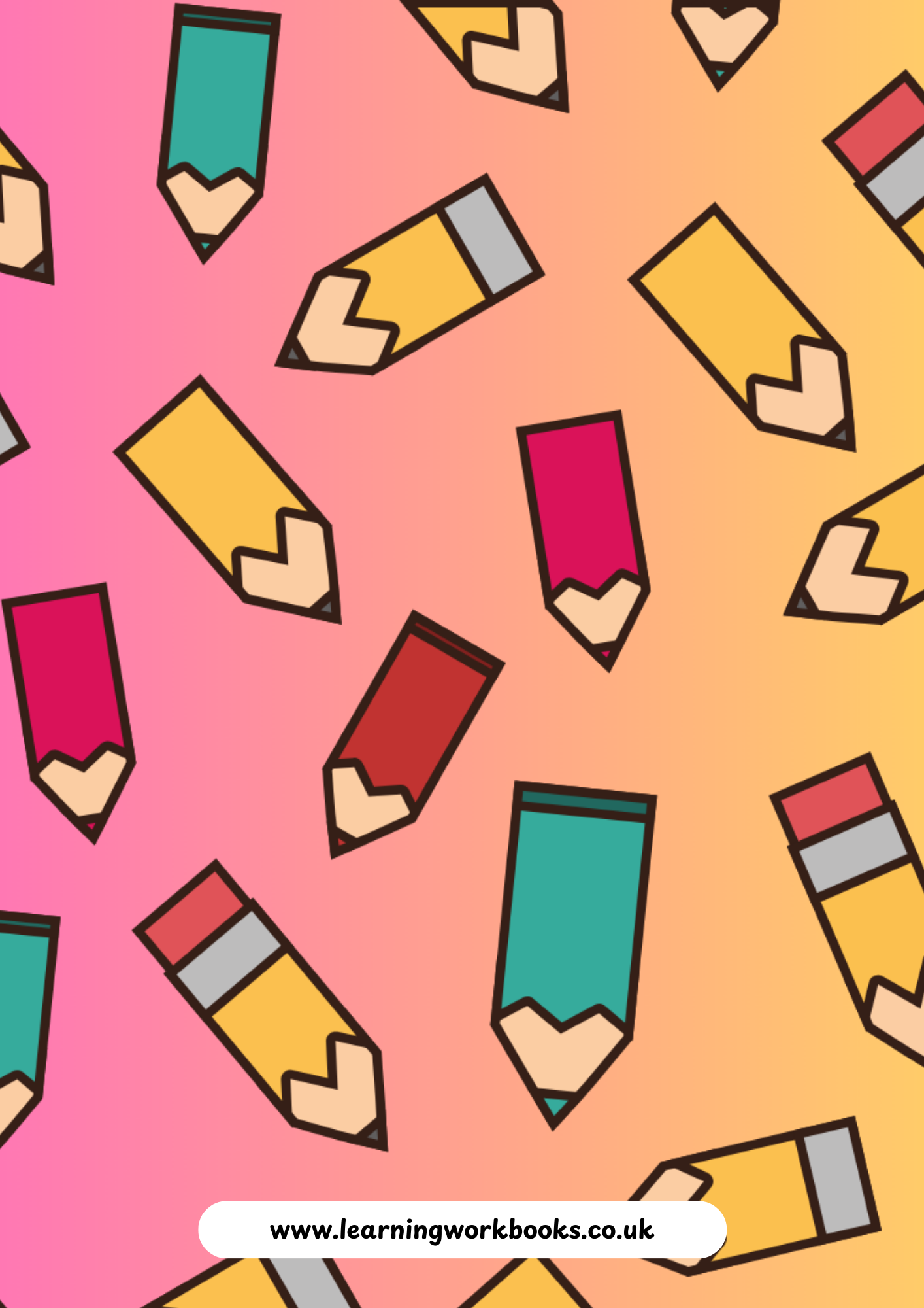 School Pattern 7mm Squared Notebook 10 (downloadable digital product)
