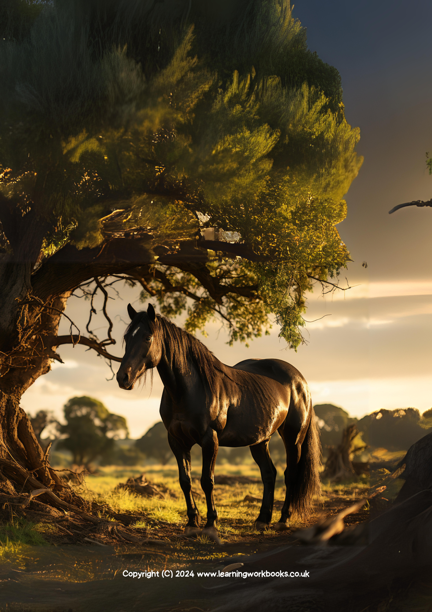 Horse A4 Lined Notebook 27 (downloadable digital product)