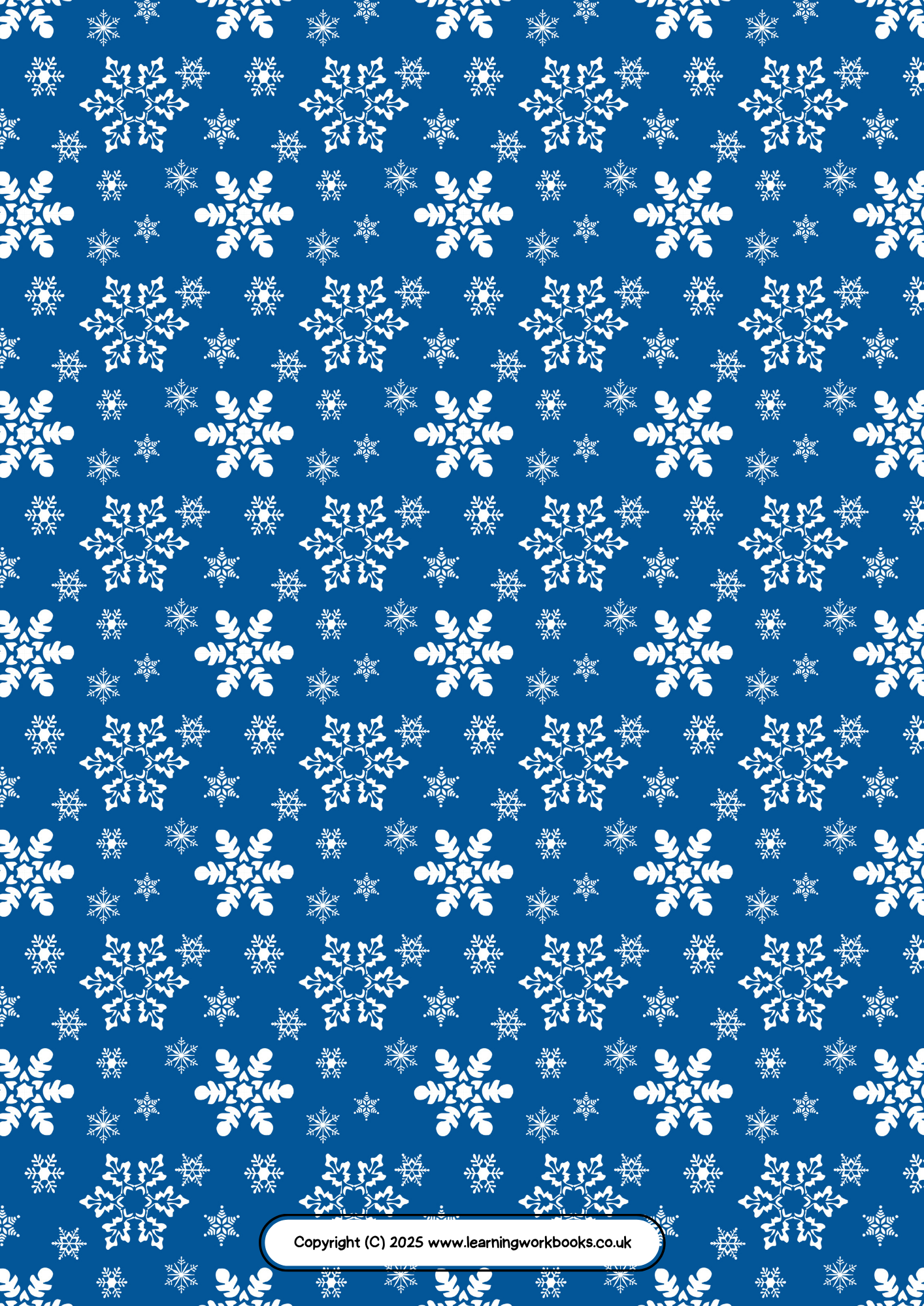Snowflake A4 Lined Notebook 9 (downloadable digital product)
