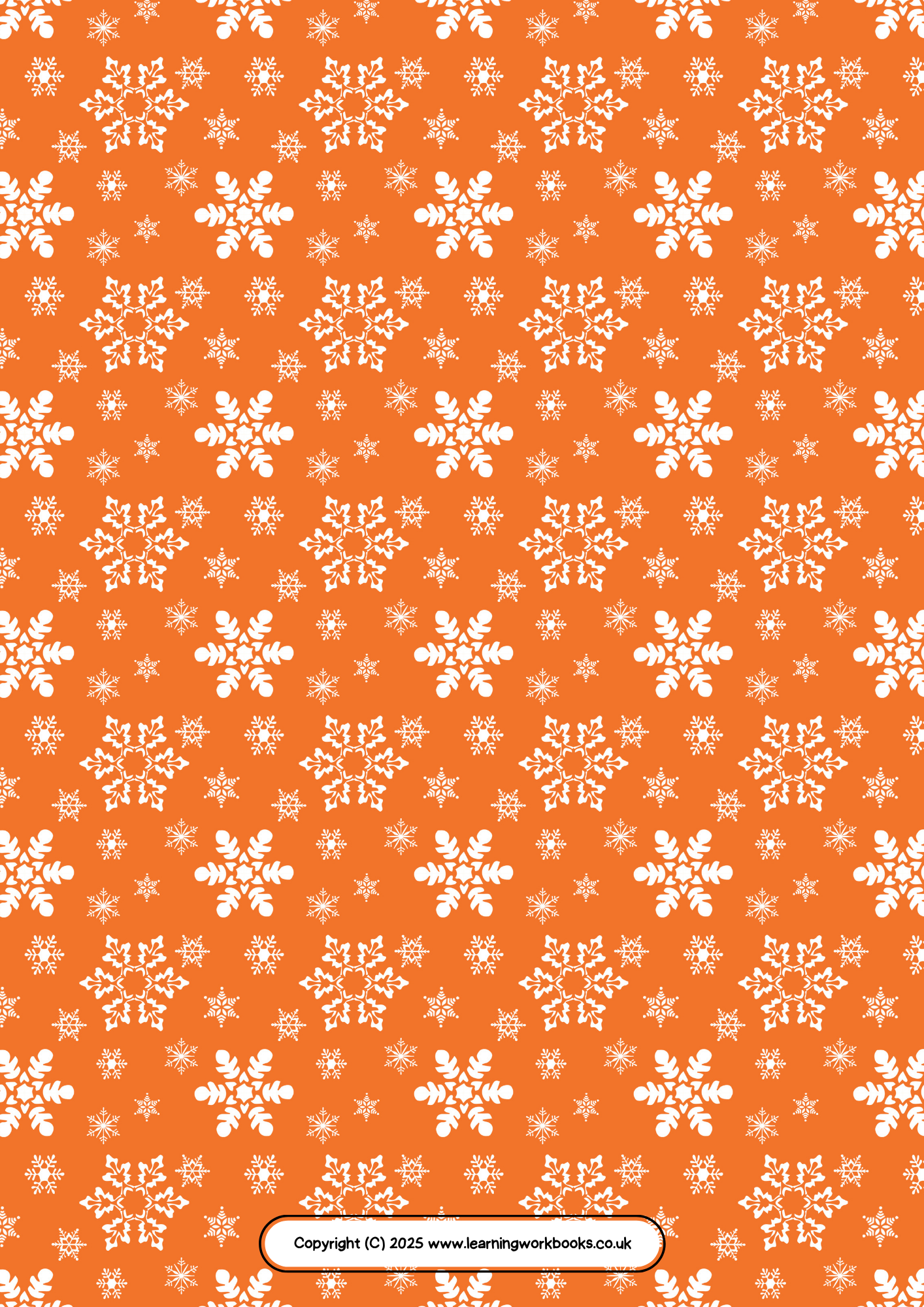 Snowflake A4 Lined Notebook 21 (downloadable digital product)