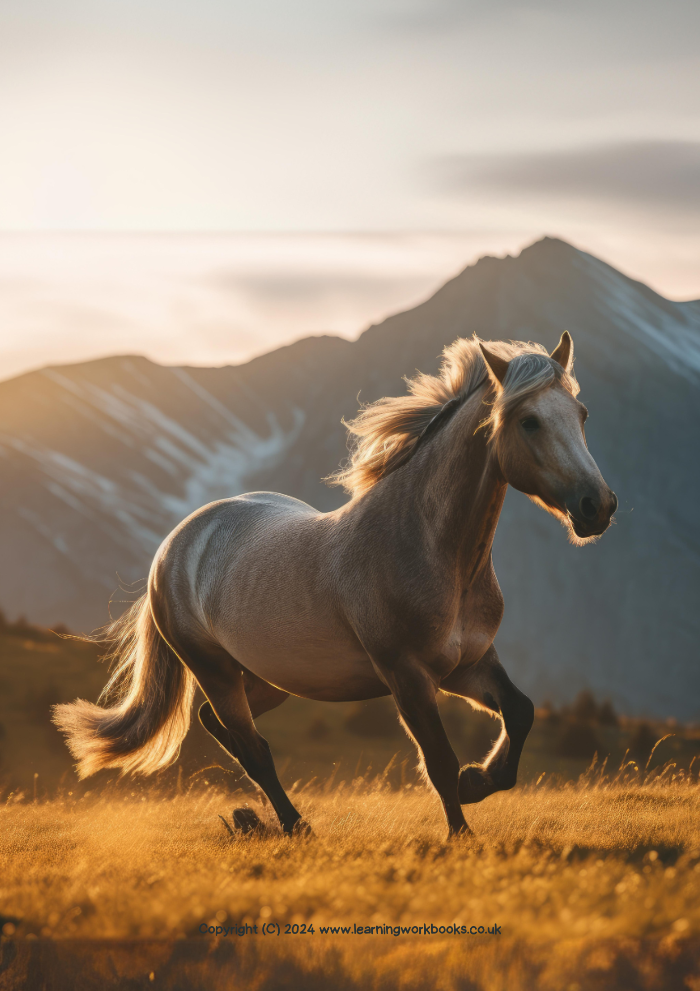 Horse A4 Lined Notebook 21 (downloadable digital product)