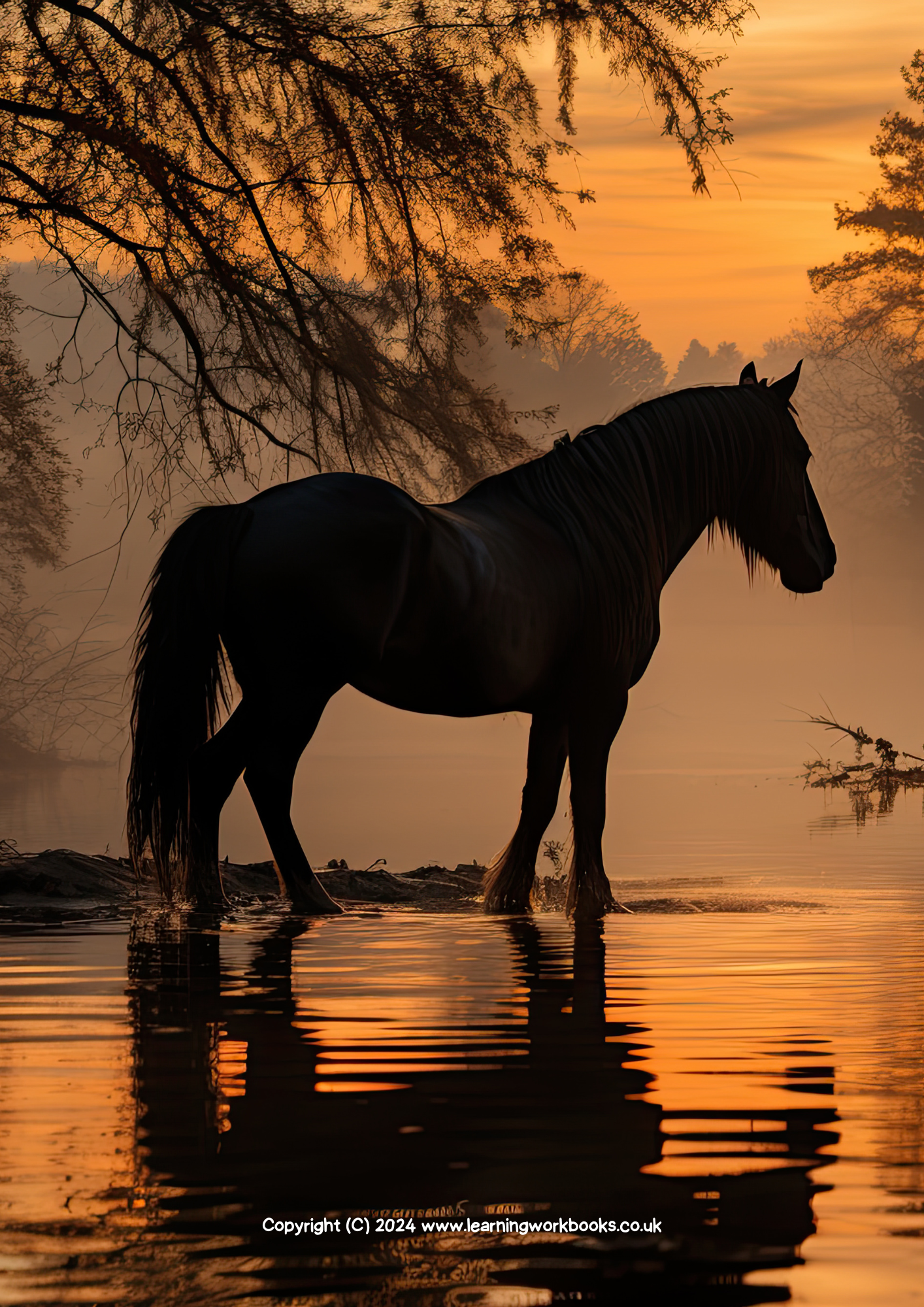 Horse A4 Lined Notebook 12 (downloadable digital product)