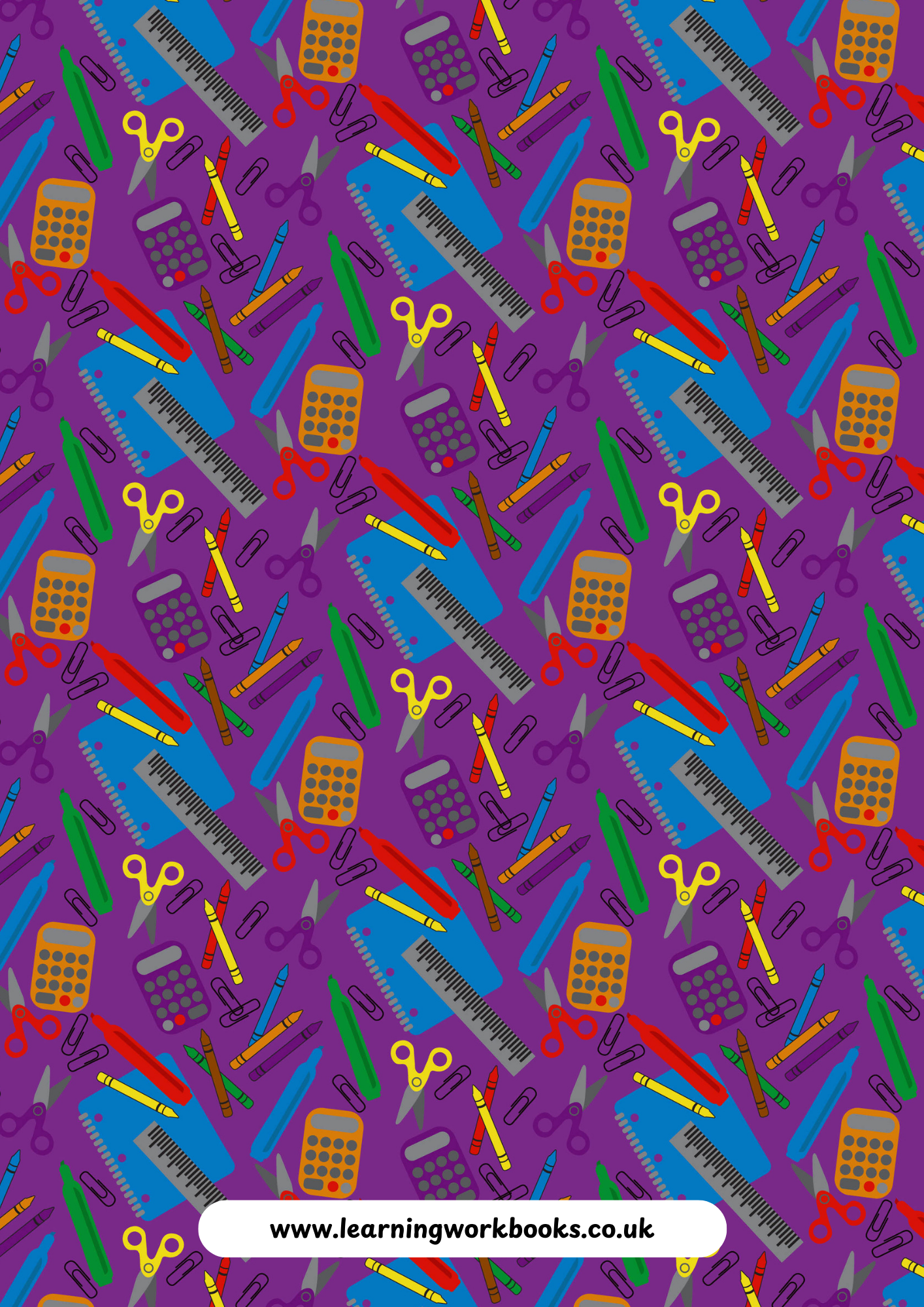 School Pattern 7mm Squared Notebook 17 (downloadable digital product)
