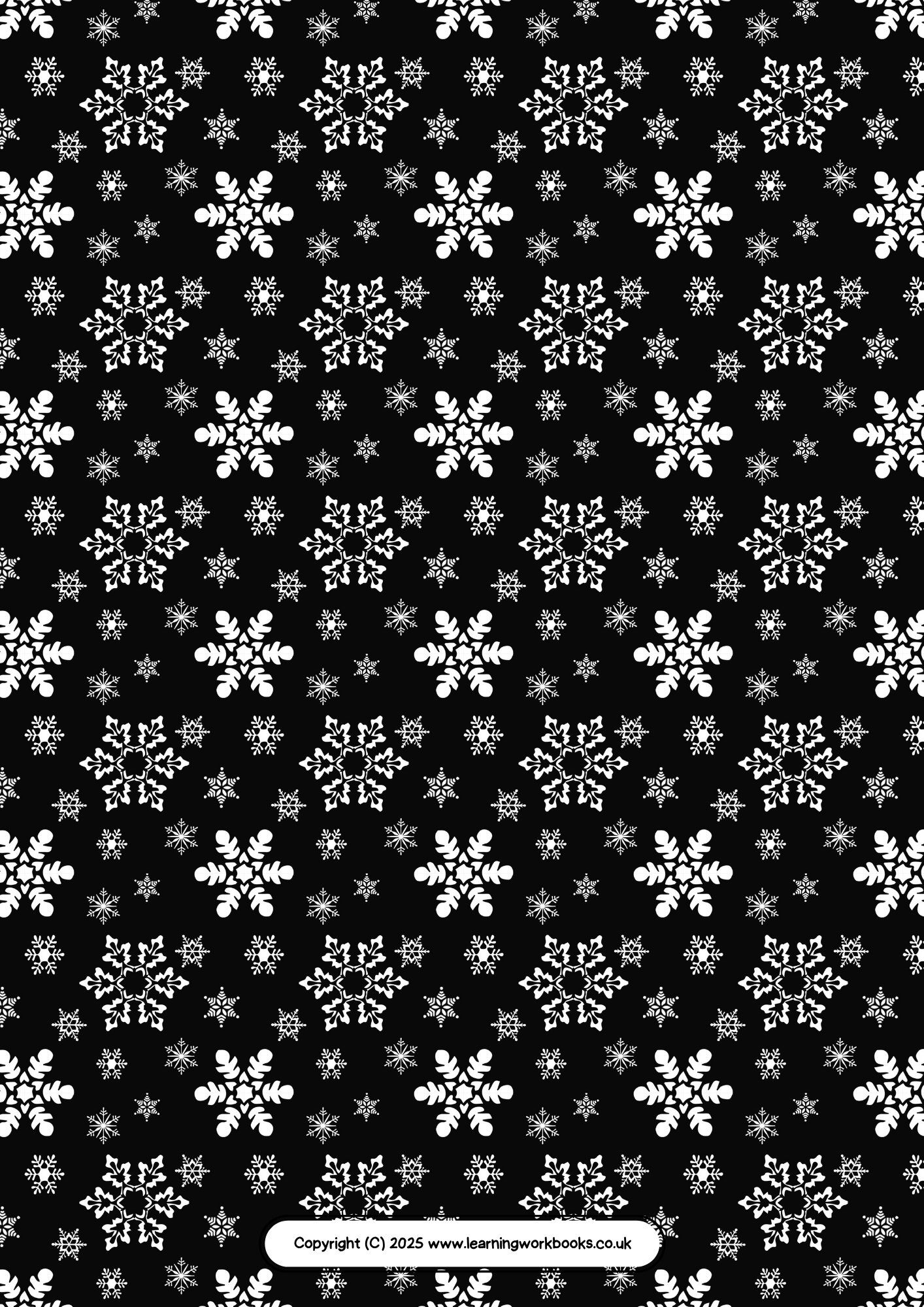 Snowflake A4 Lined Notebook 1 (downloadable digital product)