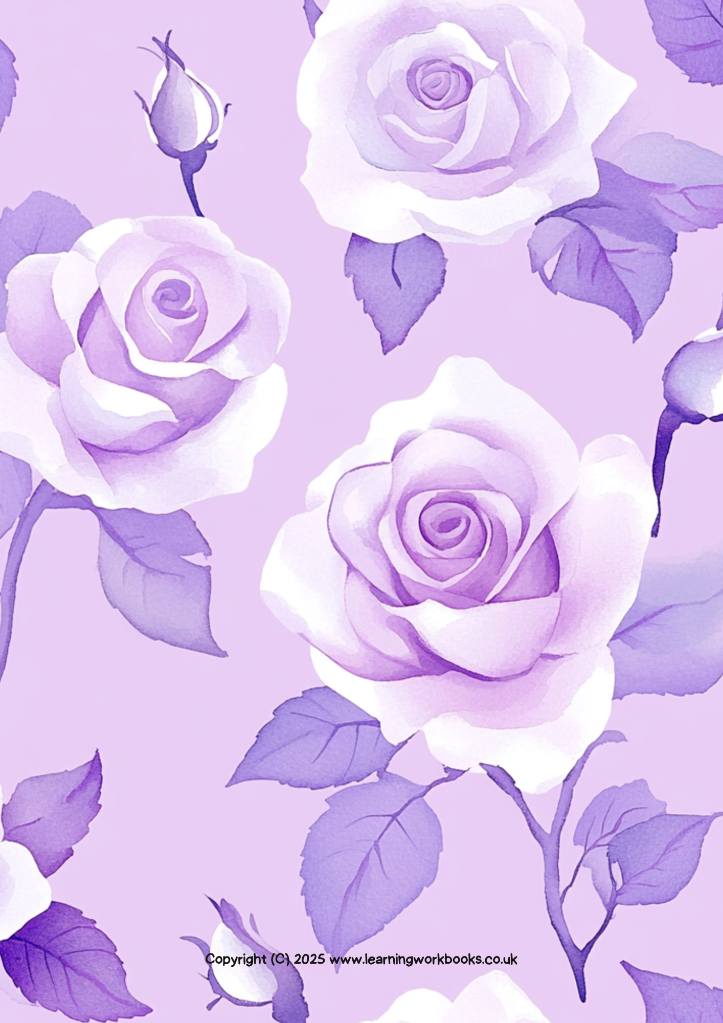 Lavender Rose Notebook 8 (downloadable digital product)