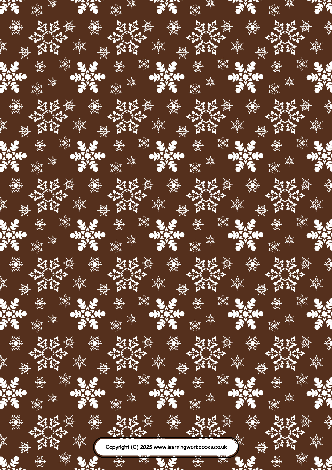Snowflake A4 Lined Notebook 3 (downloadable digital product)