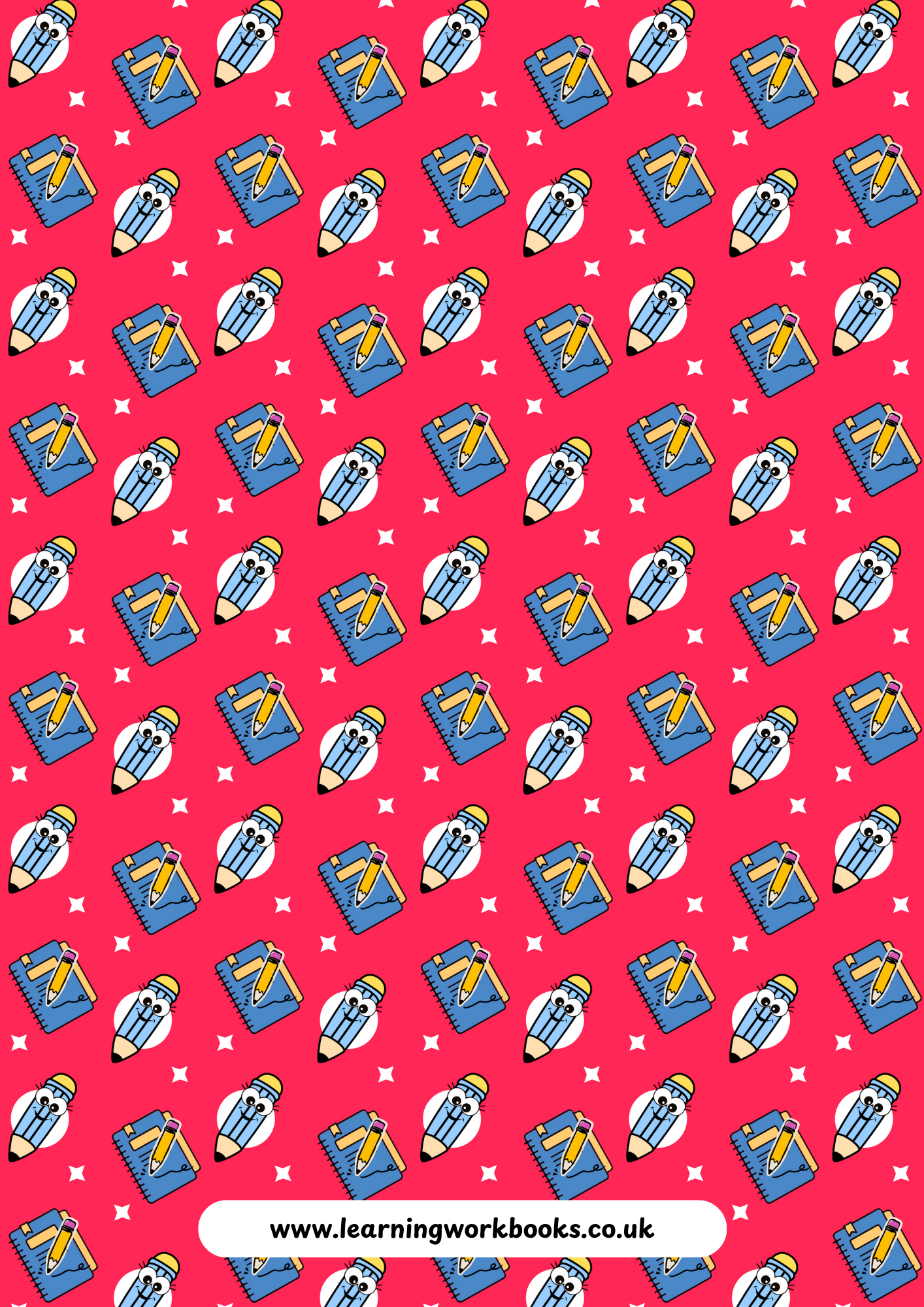 School Pattern 7mm Squared Notebook 9 (downloadable digital product)