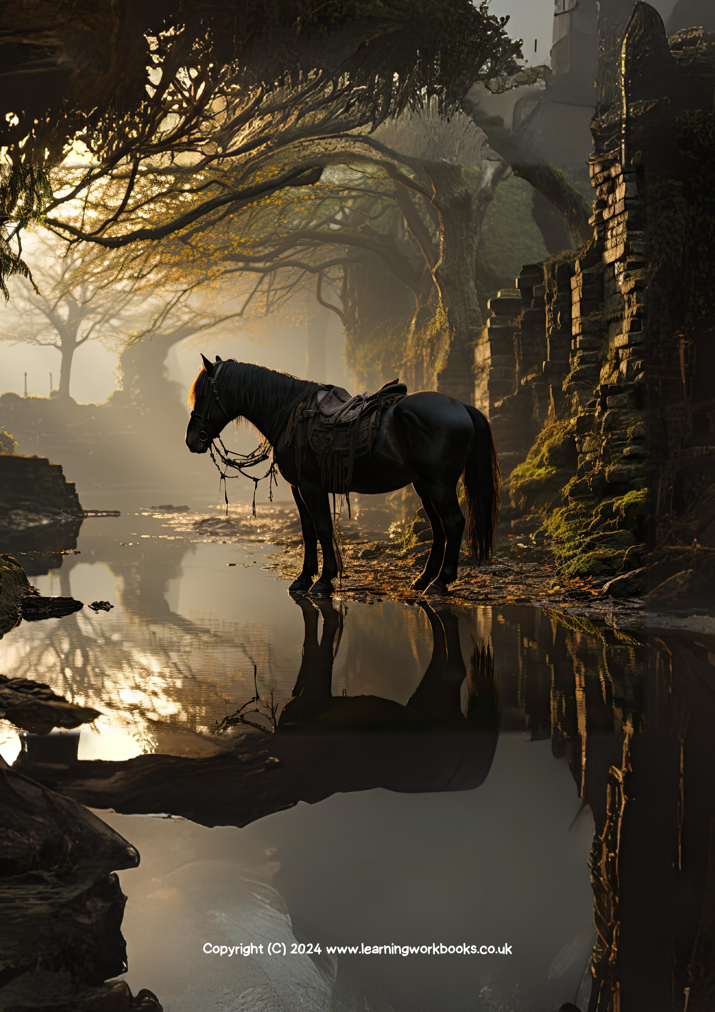 Horse A4 Lined Notebook 19 (downloadable digital product)