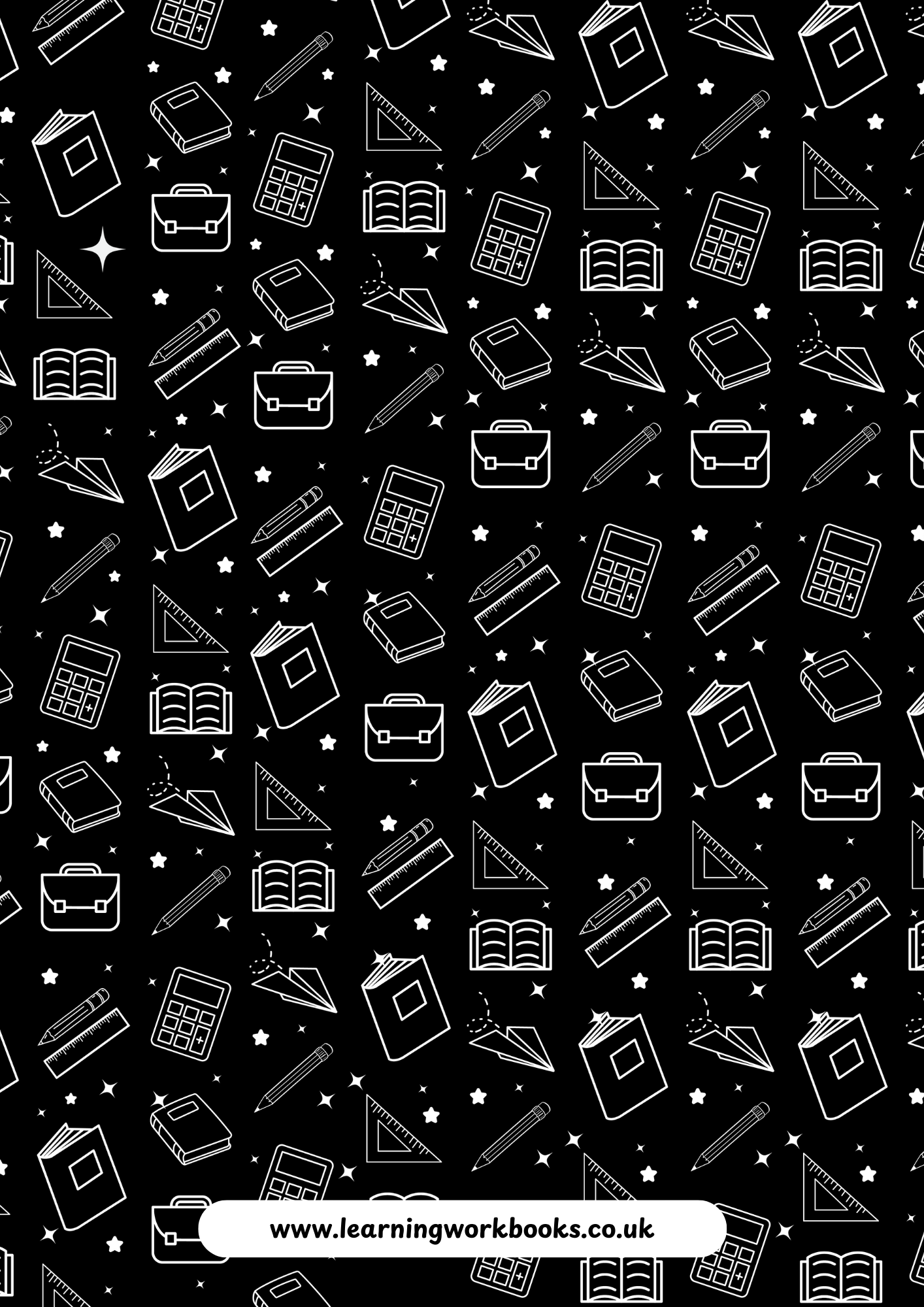 School Pattern 7mm Squared Notebook 8 (downloadable digital product)