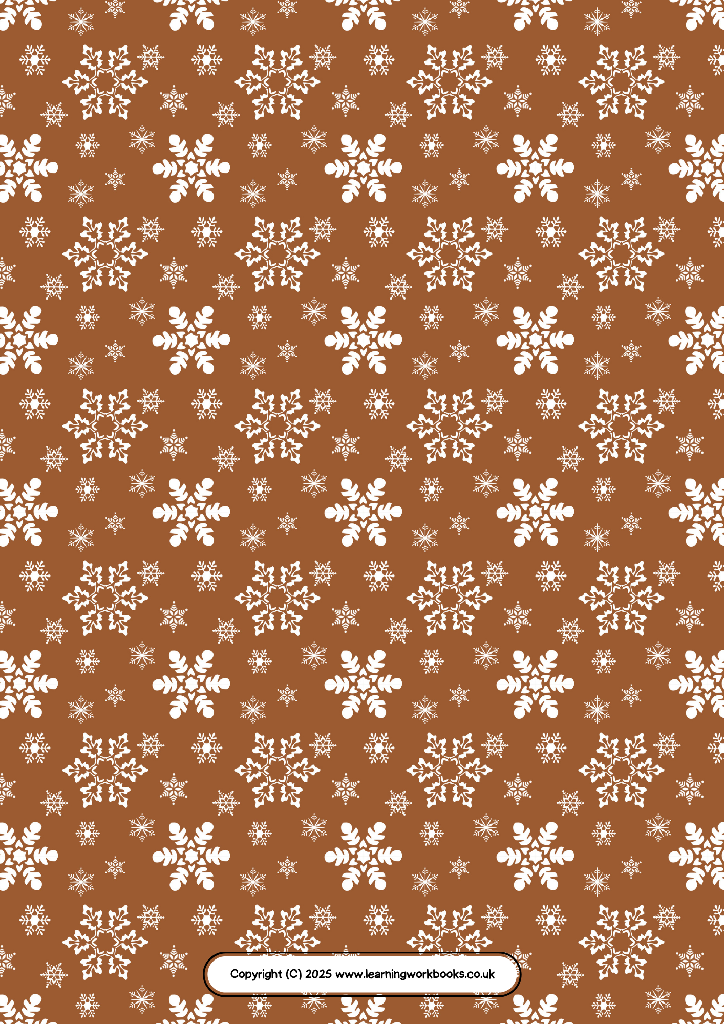 Snowflake A4 Lined Notebook 4 (downloadable digital product)