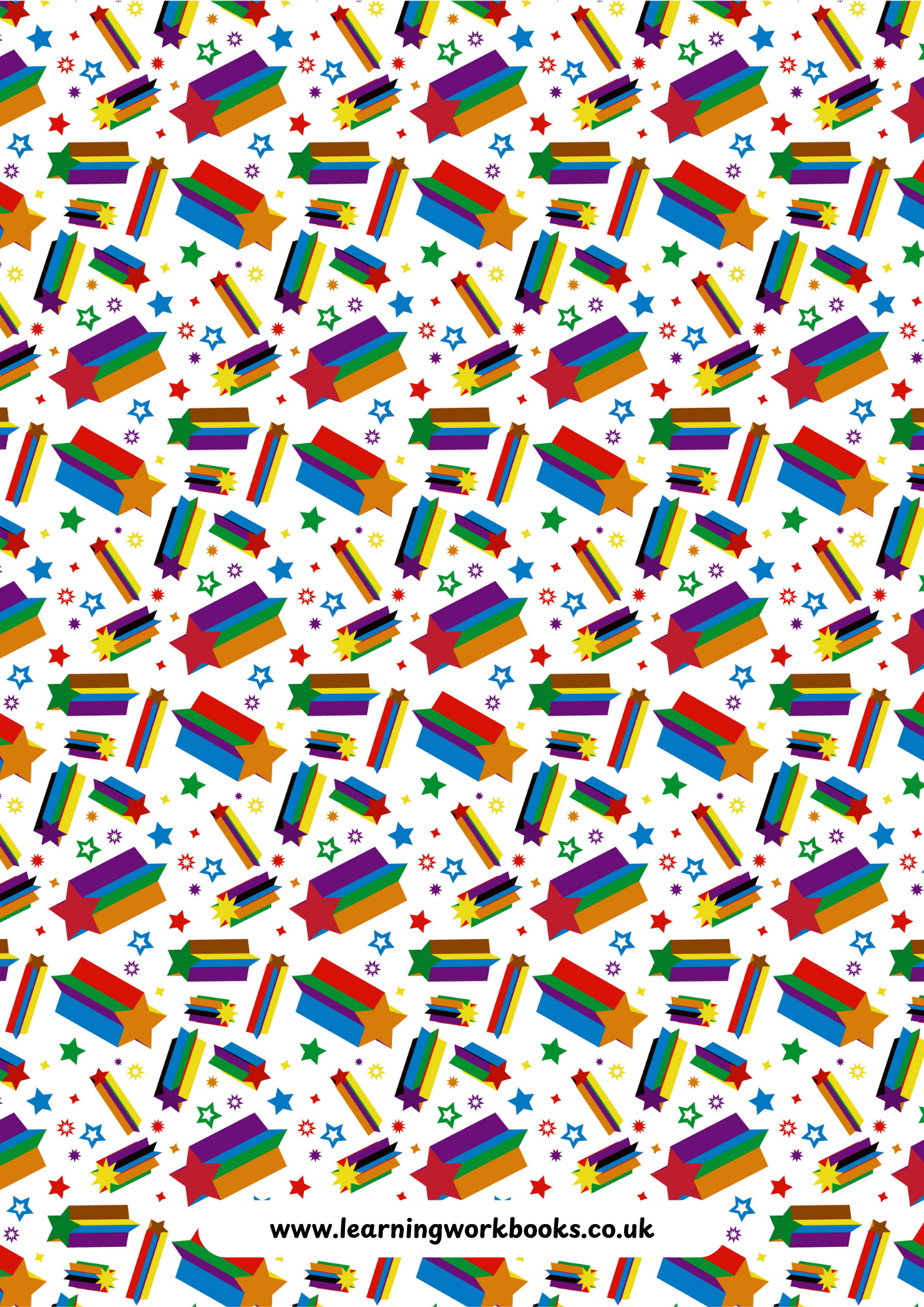 School Pattern 7mm Squared Notebook 18 (downloadable digital product)