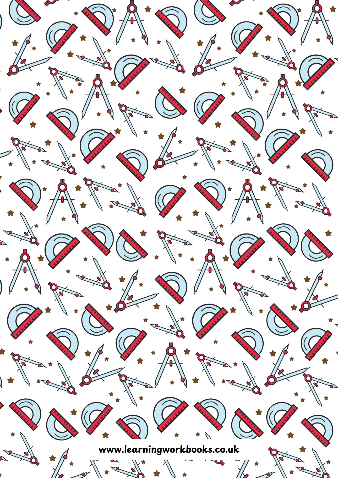 School Pattern 7mm Squared Notebook 3 (downloadable digital product)
