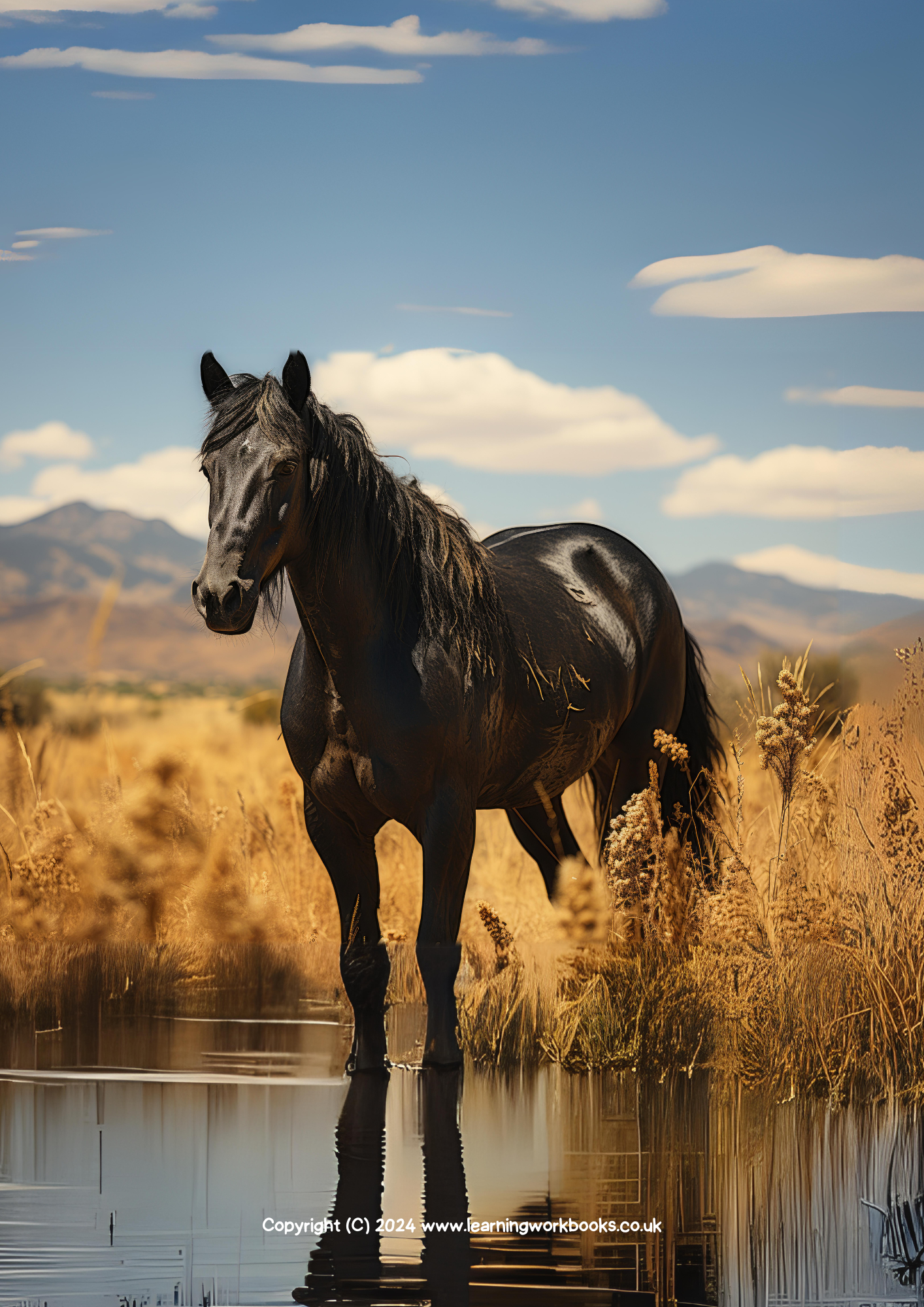 Horse A4 Lined Notebook 17 (downloadable digital product)