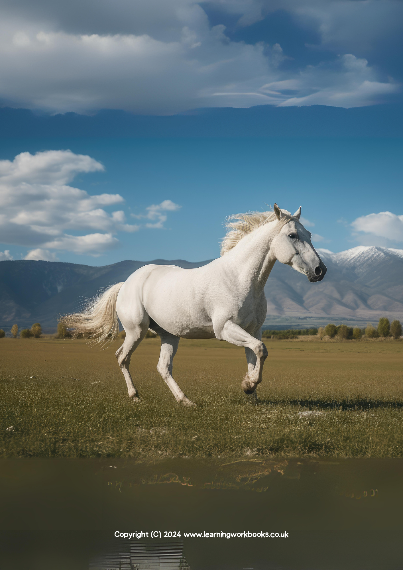 Horse A4 Lined Notebook 22 (downloadable digital product)