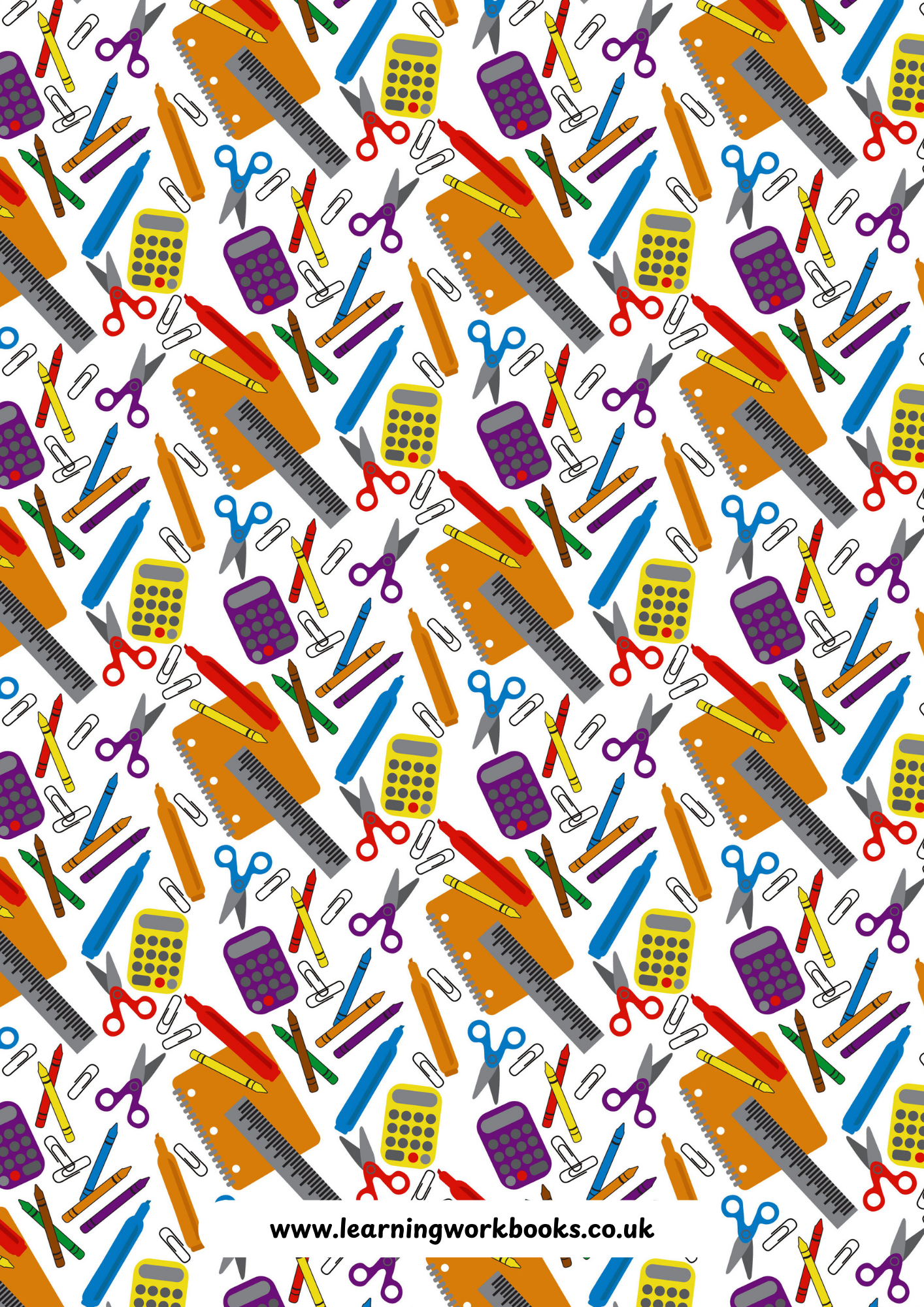 School Pattern 7mm Squared Notebook 20 (downloadable digital product)