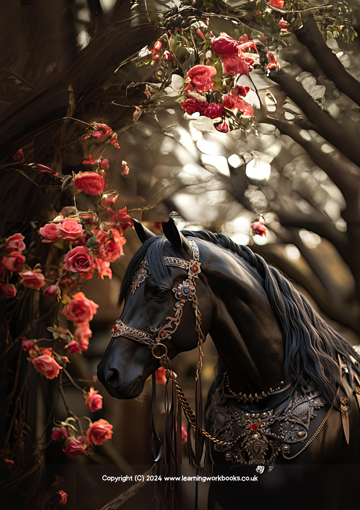 Horse A4 Lined Notebook 26 (downloadable digital product)