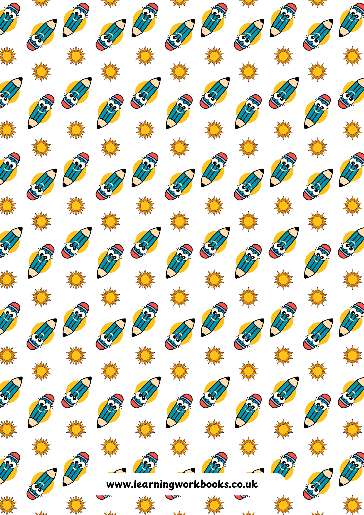 School Pattern 7mm Squared Notebook 2 (downloadable digital product)
