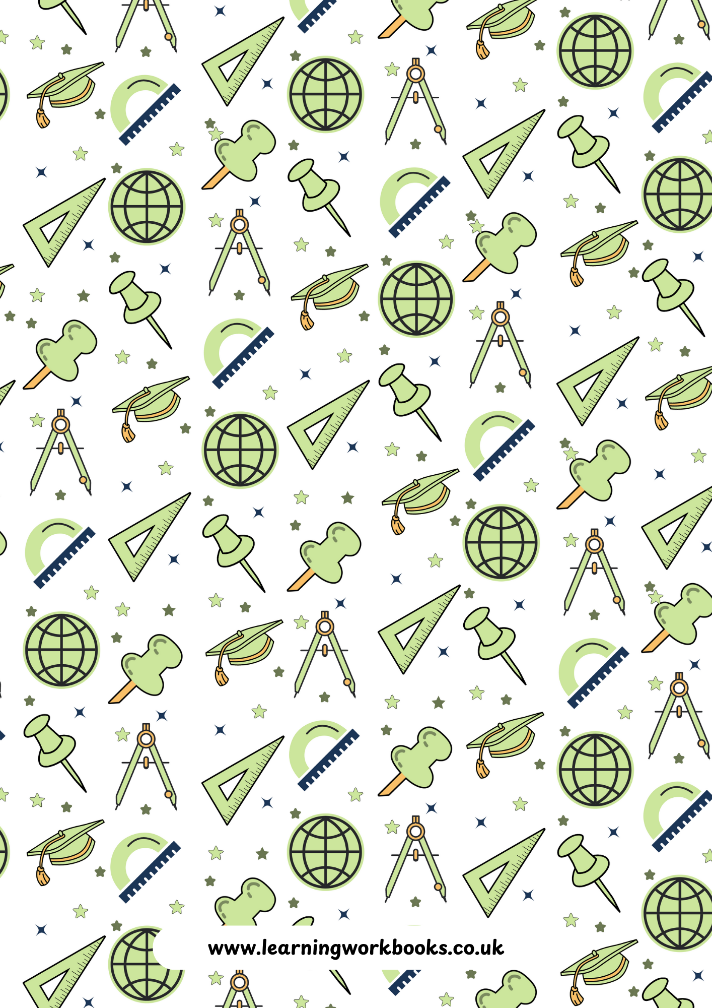 School Pattern 7mm Squared Notebook 5 (downloadable digital product)
