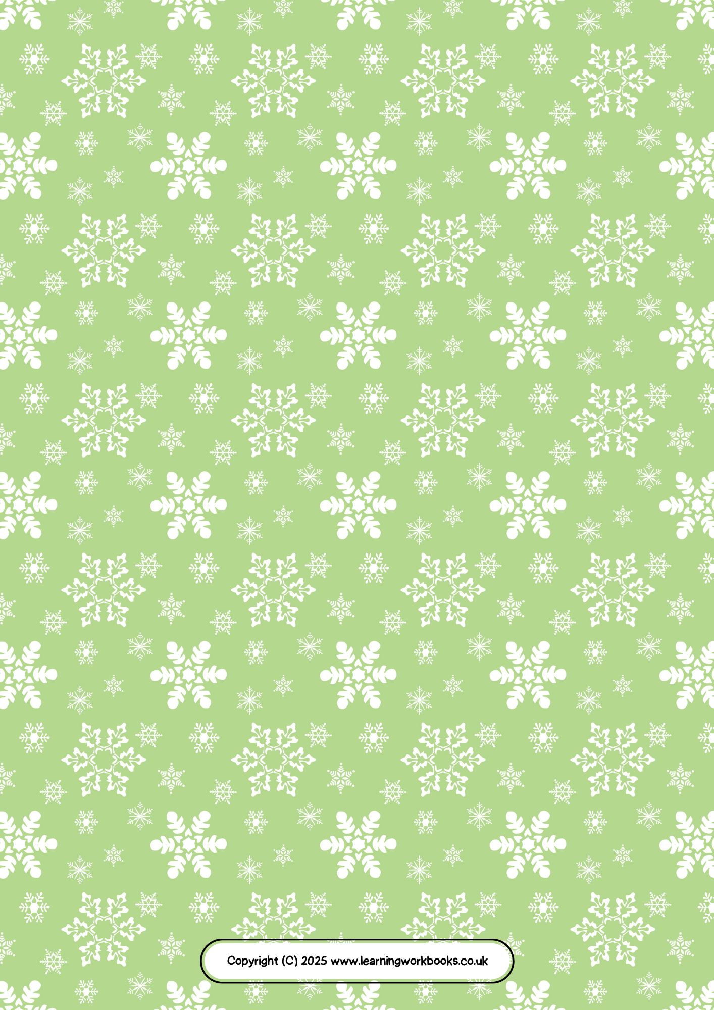 Snowflake A4 Lined Notebook 8 (downloadable digital product)