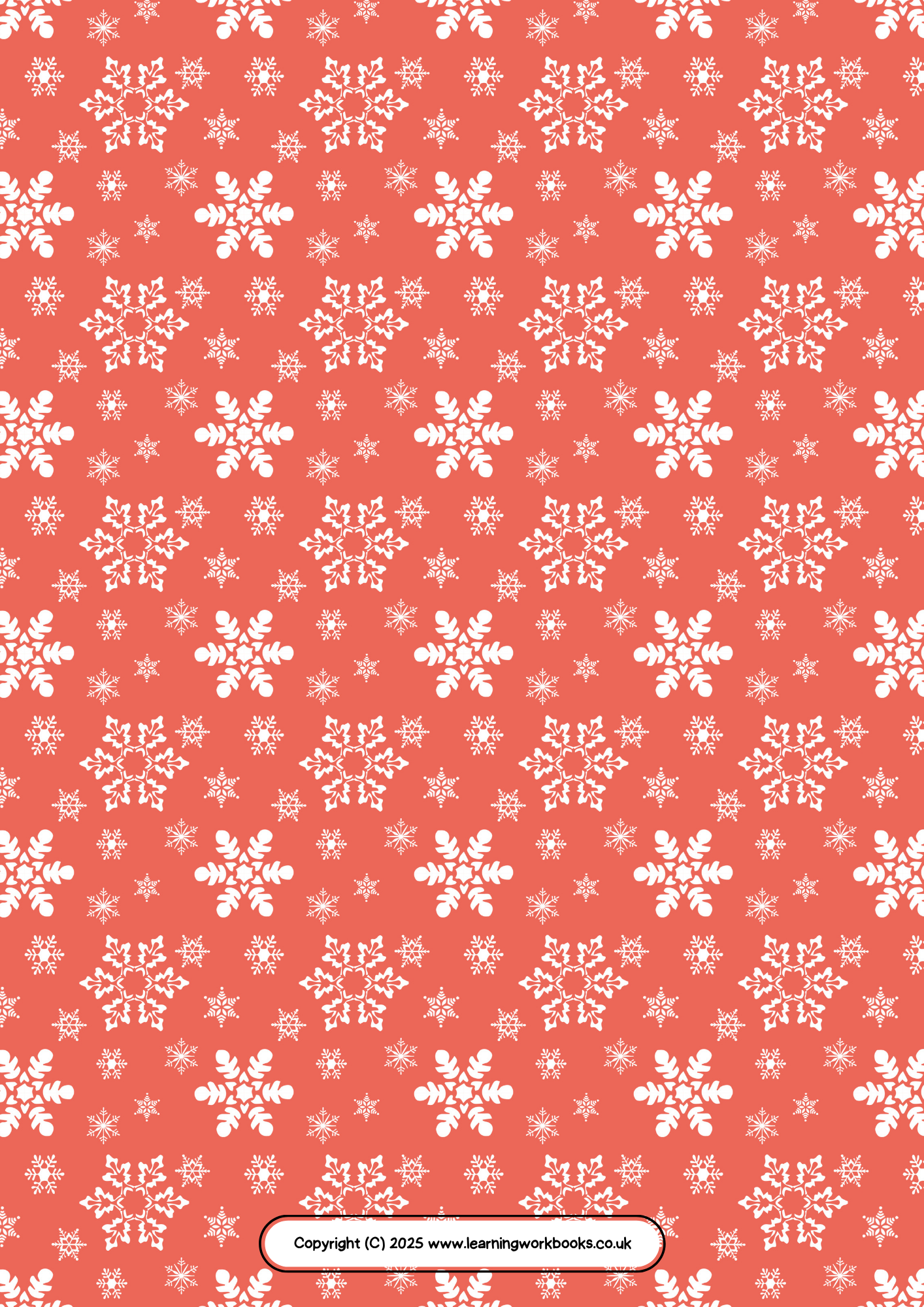 Snowflake A4 Lined Notebook 19 (downloadable digital product)