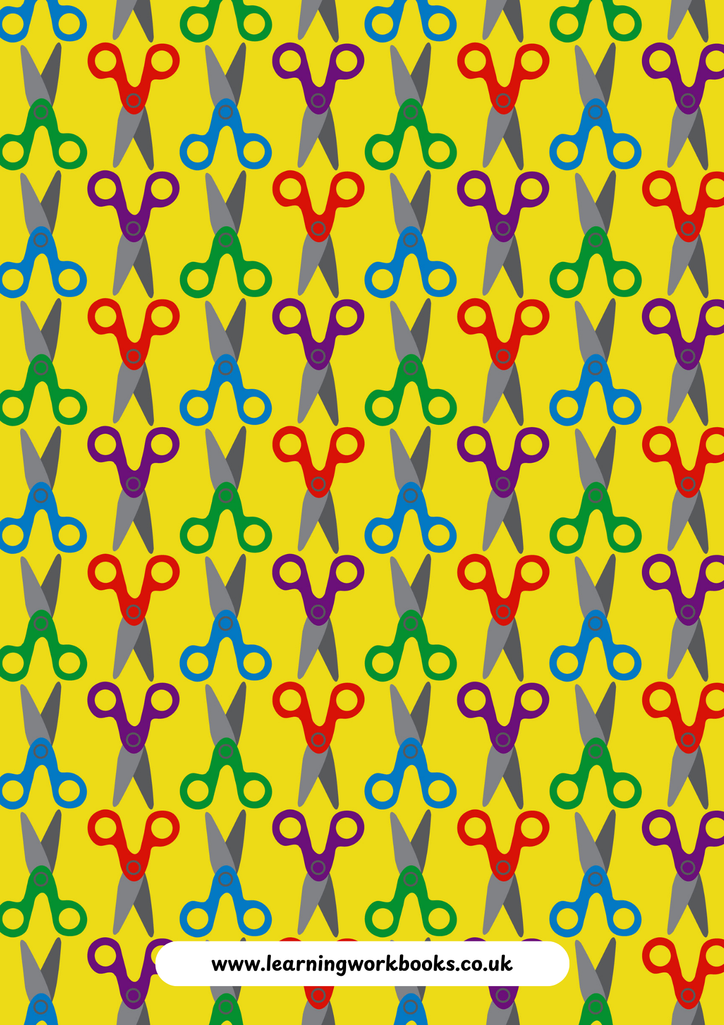 School Pattern 7mm Squared Notebook 16 (downloadable digital product)