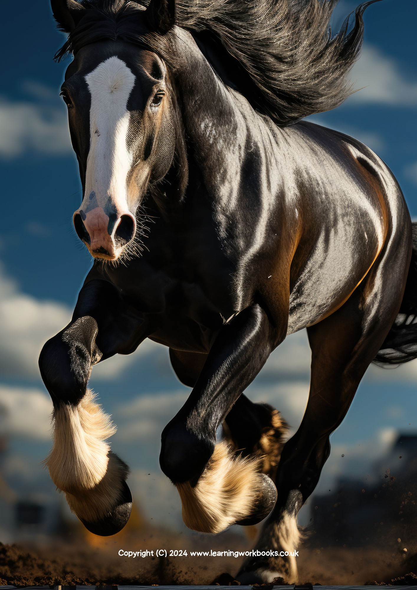 Horse A4 Lined Notebook 15 (downloadable digital product)