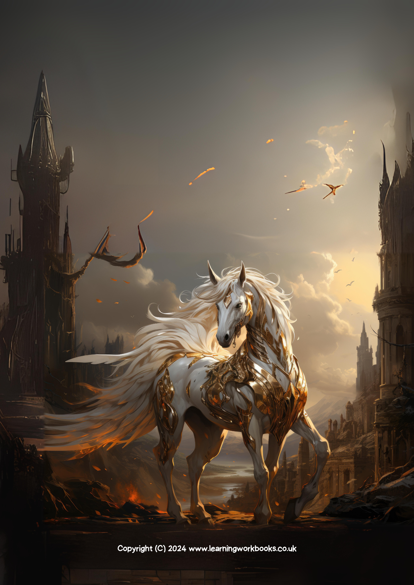 Horse A4 Lined Notebook 25 (downloadable digital product)