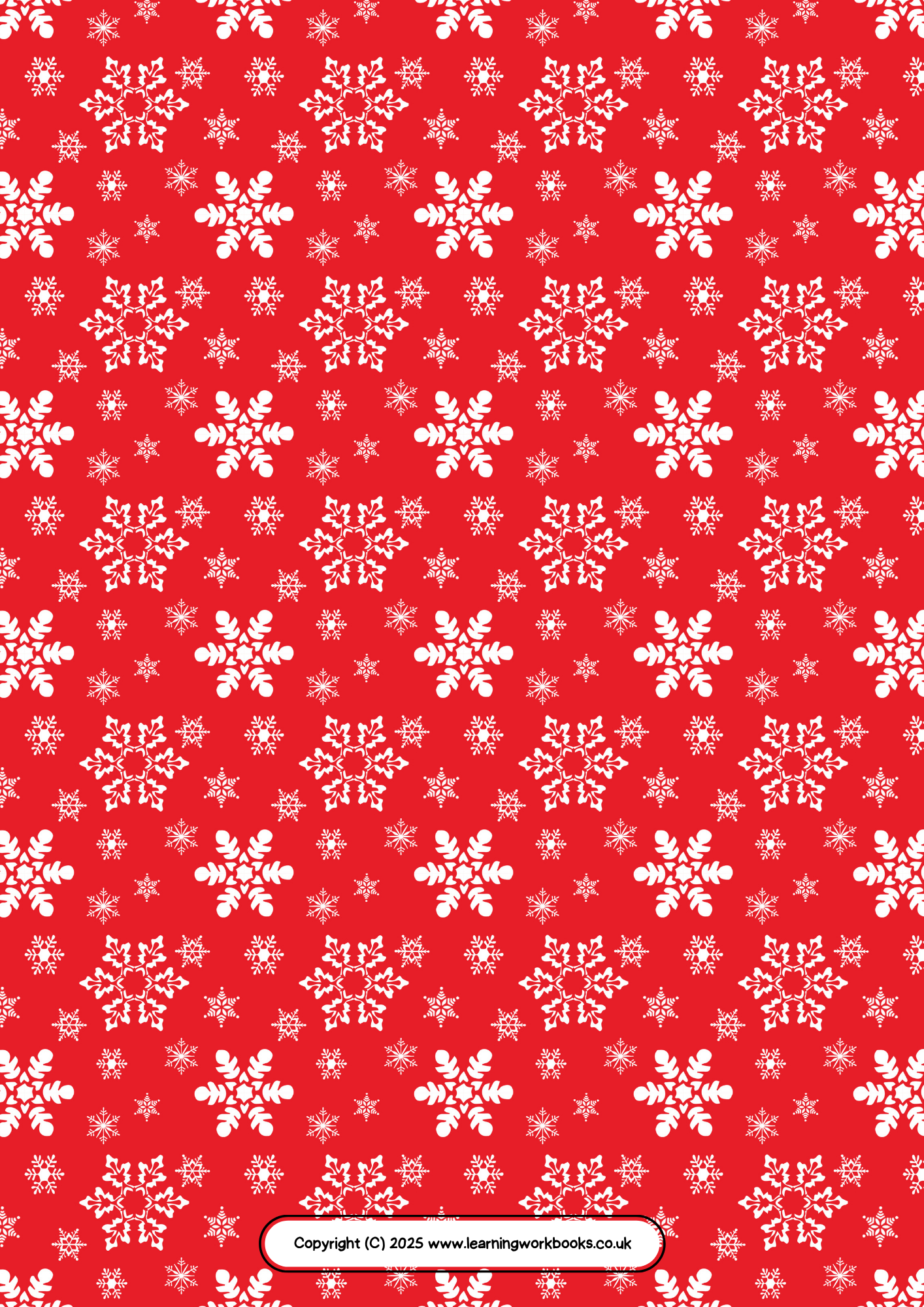 Snowflake A4 Lined Notebook 17 (downloadable digital product)
