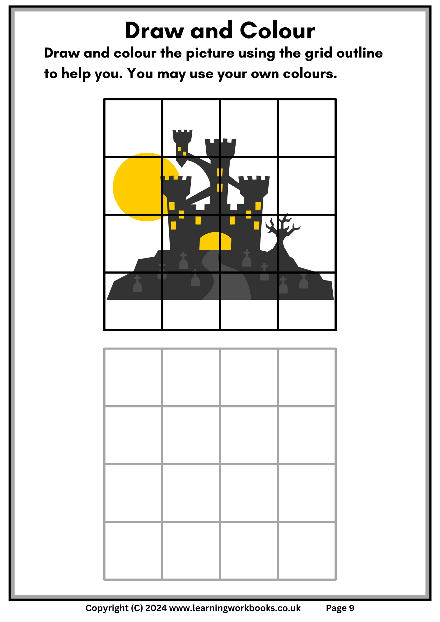 Draw and Colour Halloween Pictures Book 1 (downloadable digital product)