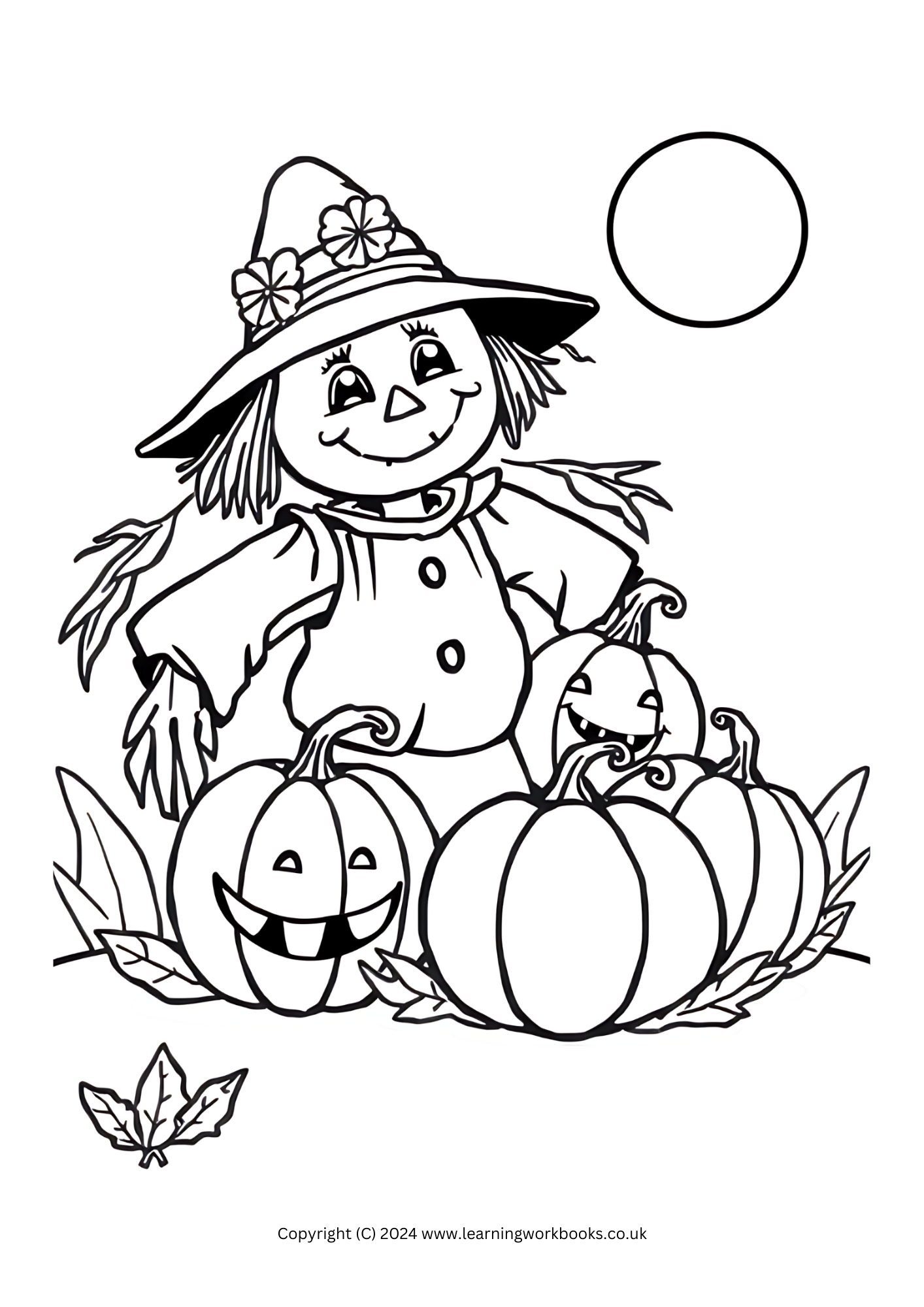 Friendly Scarecrows Halloween Colouring Book (downloadable digital product)