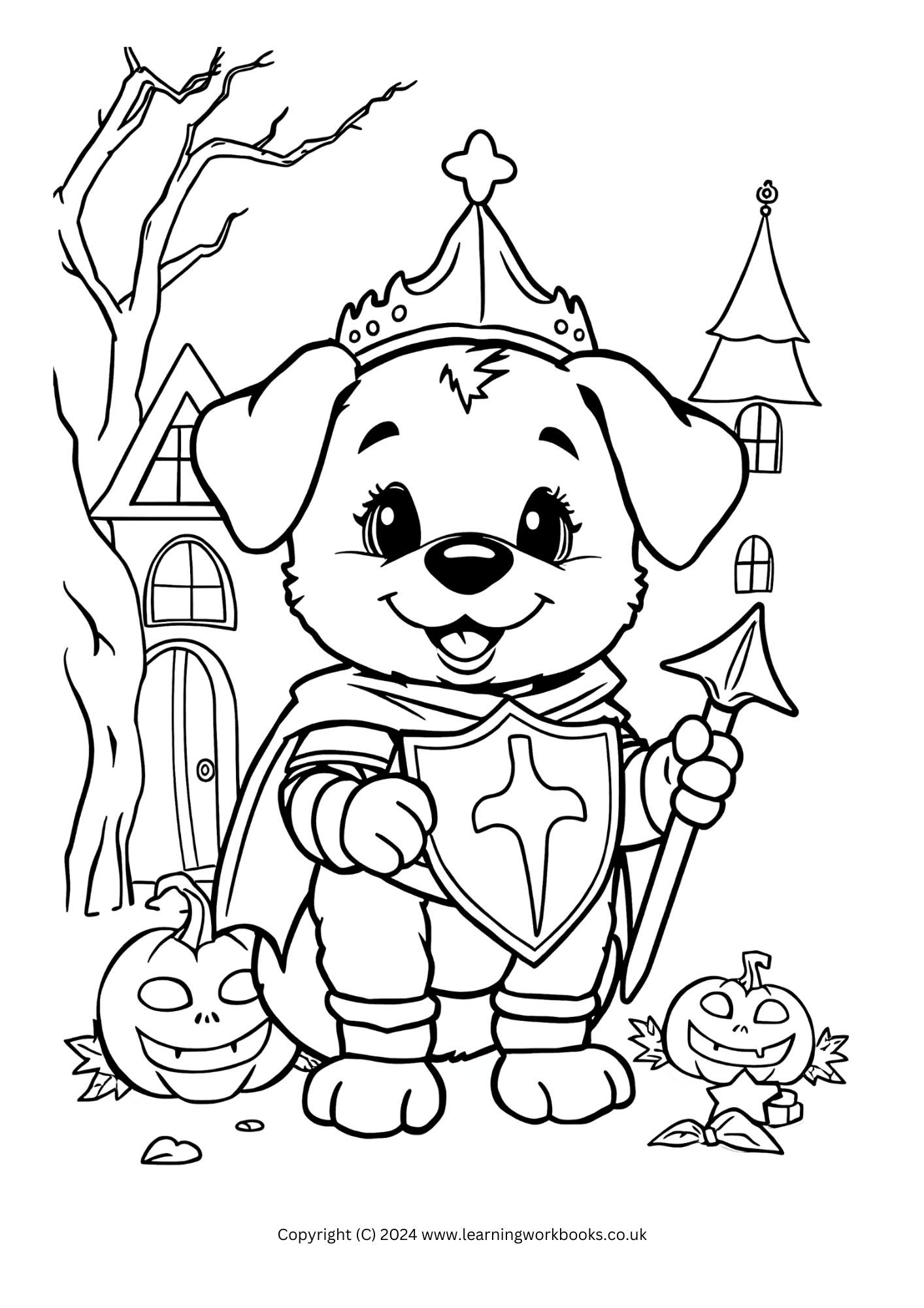 Animal Trick-or-Treaters Halloween Colouring Book (downloadable digital product)