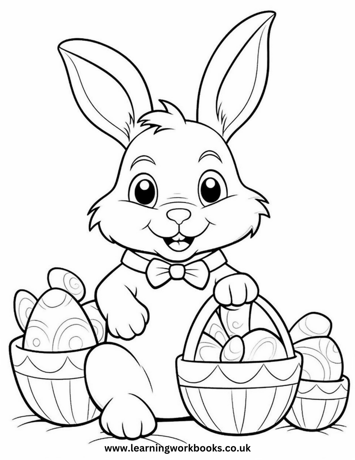 My Easter Bunny Colouring Book 1 (downloadable digital product)
