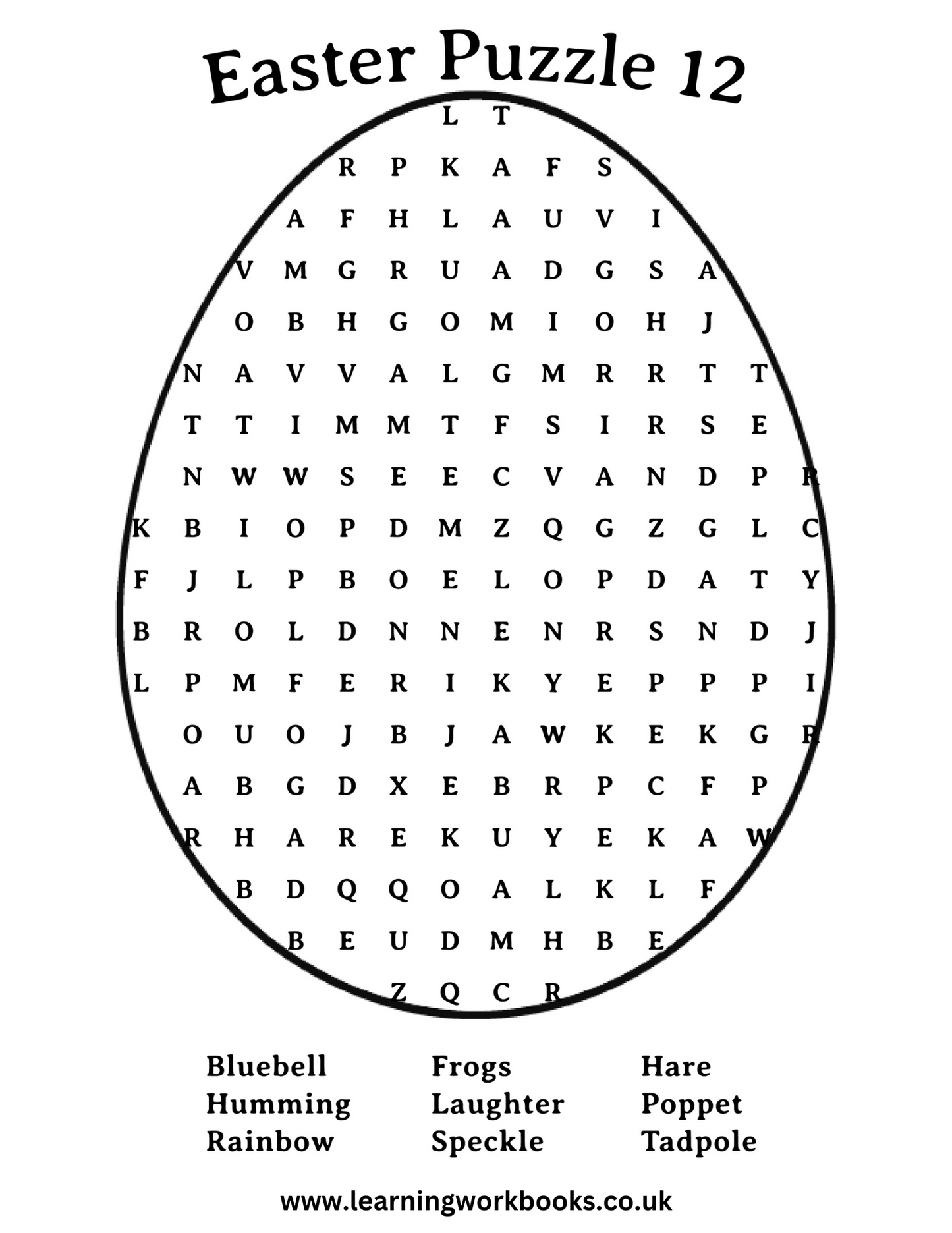 Easter Word Search Puzzle Book 3 (downloadable digital product)