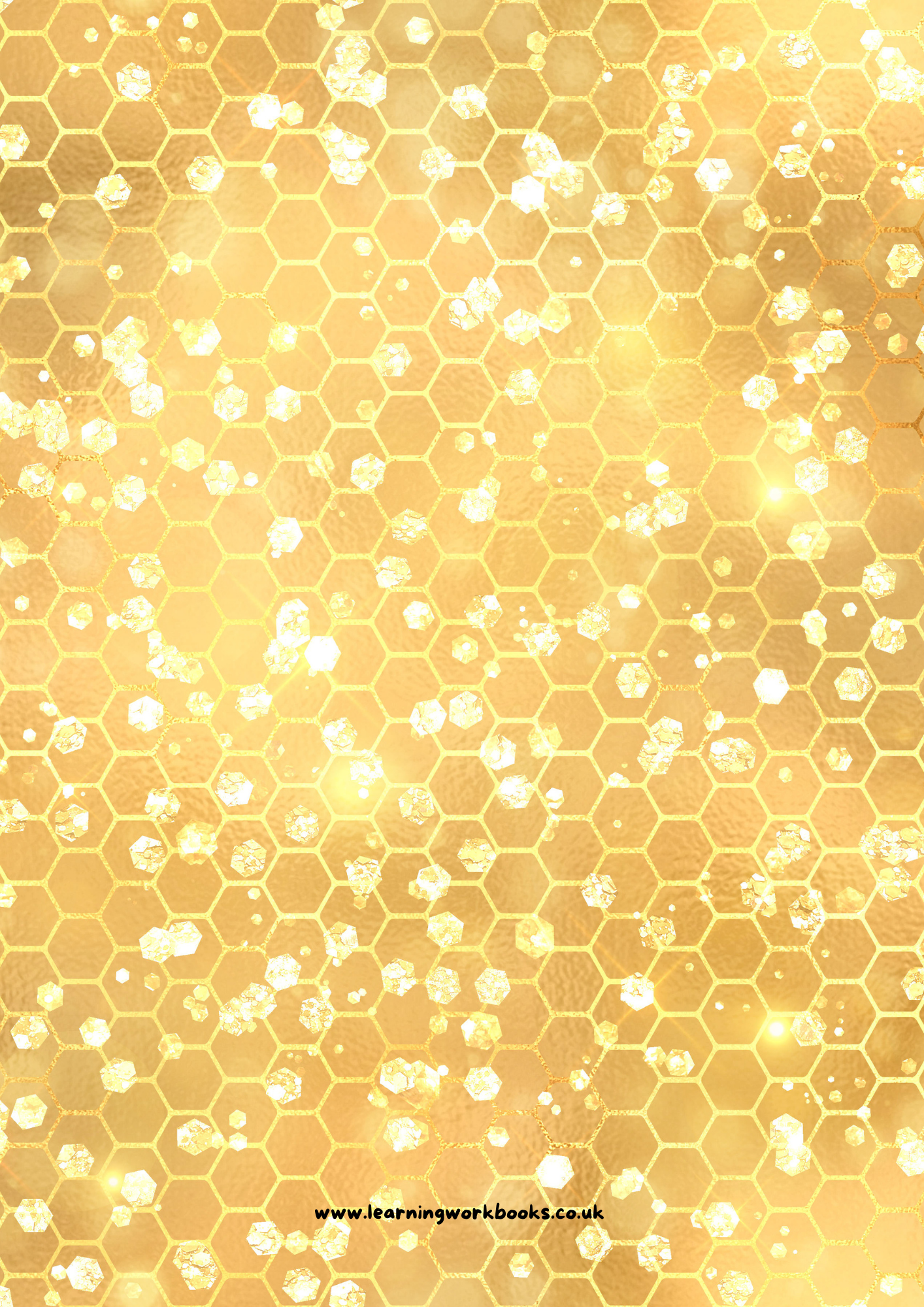 Honey Gold with Honeycomb Pattern Teacher Planner (downloadable digital product)