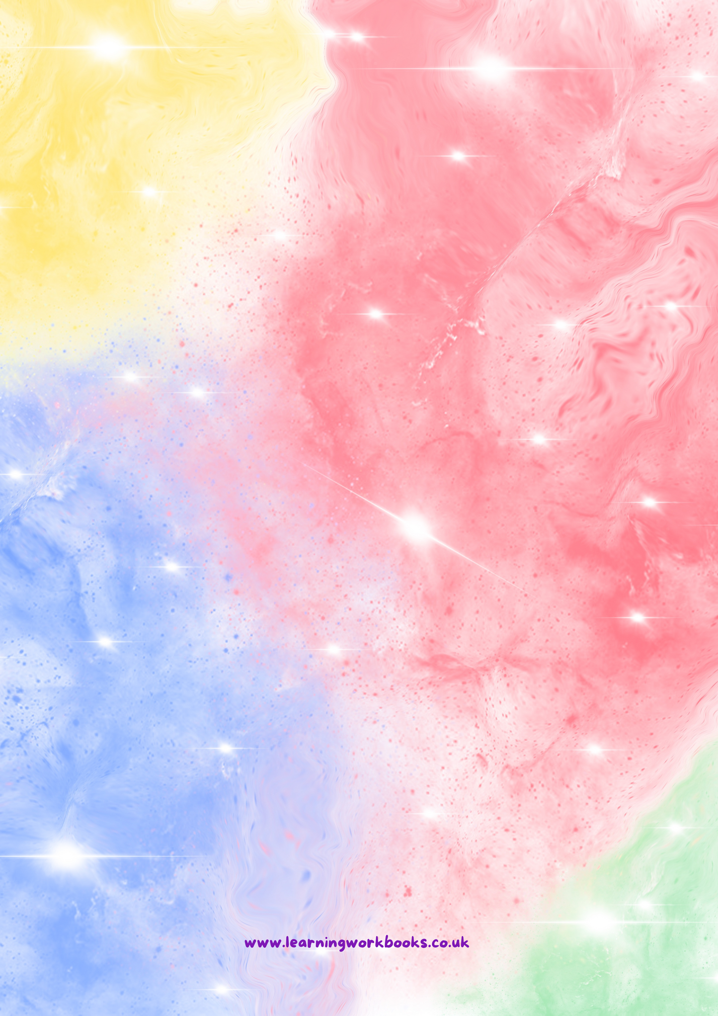 Yellow, Red, Blue and Green Galaxy Teacher Planner (downloadable digital product)