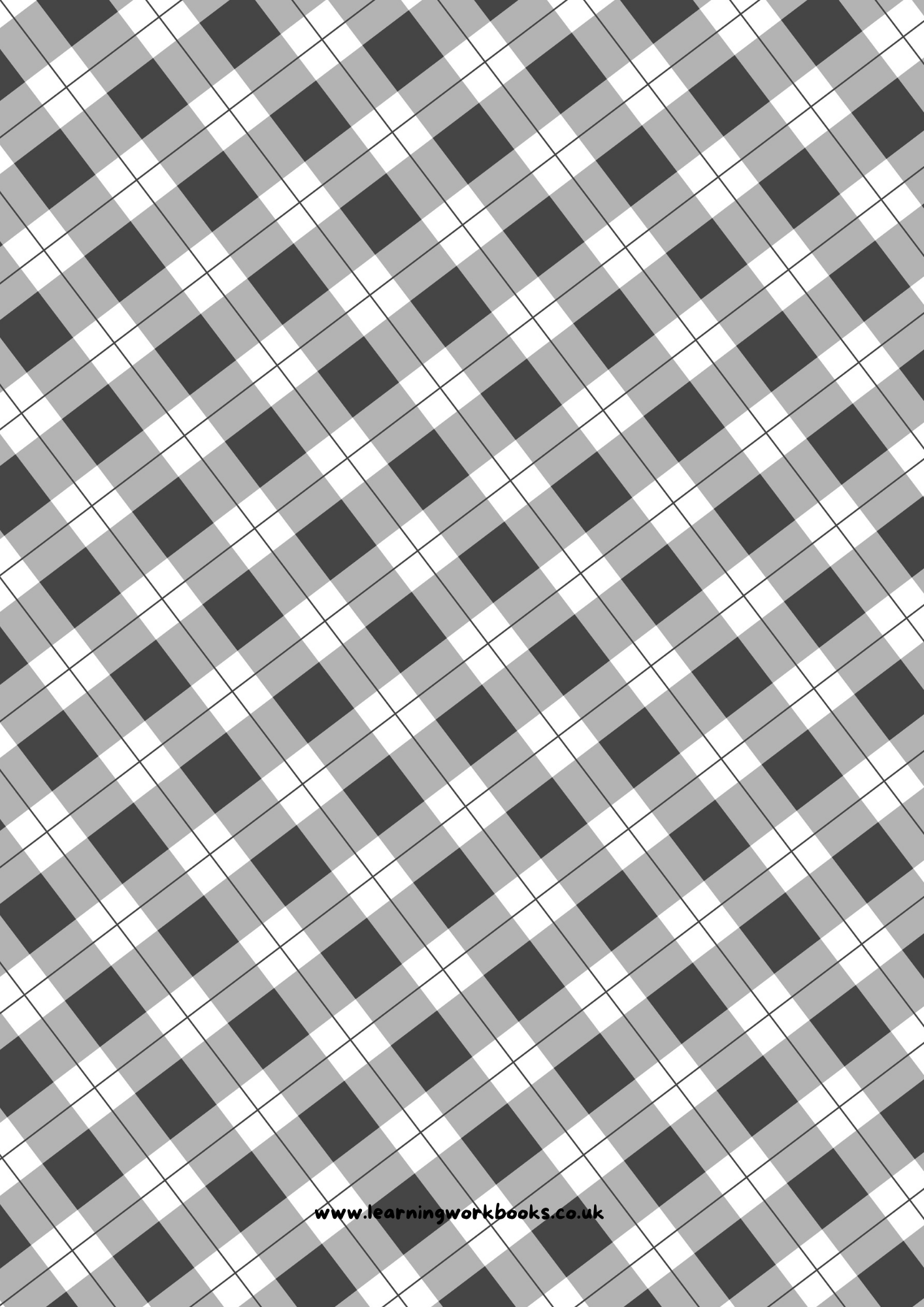 Black, White and Grey Buffalo Plaid Teacher Planner (downloadable digital product)